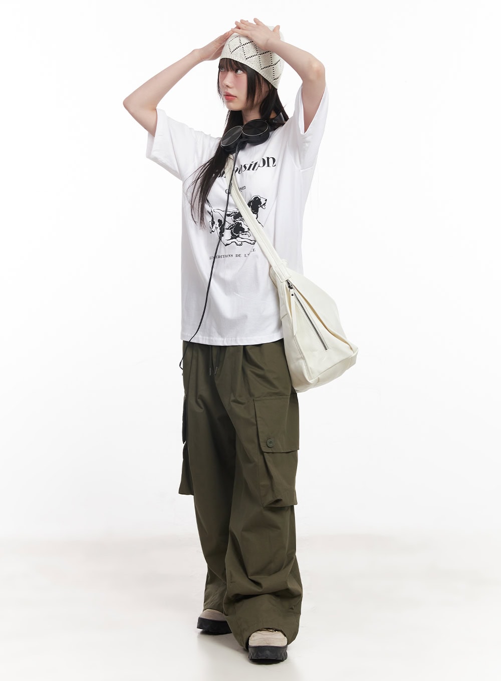 Geo Print Linen Beanie CY520