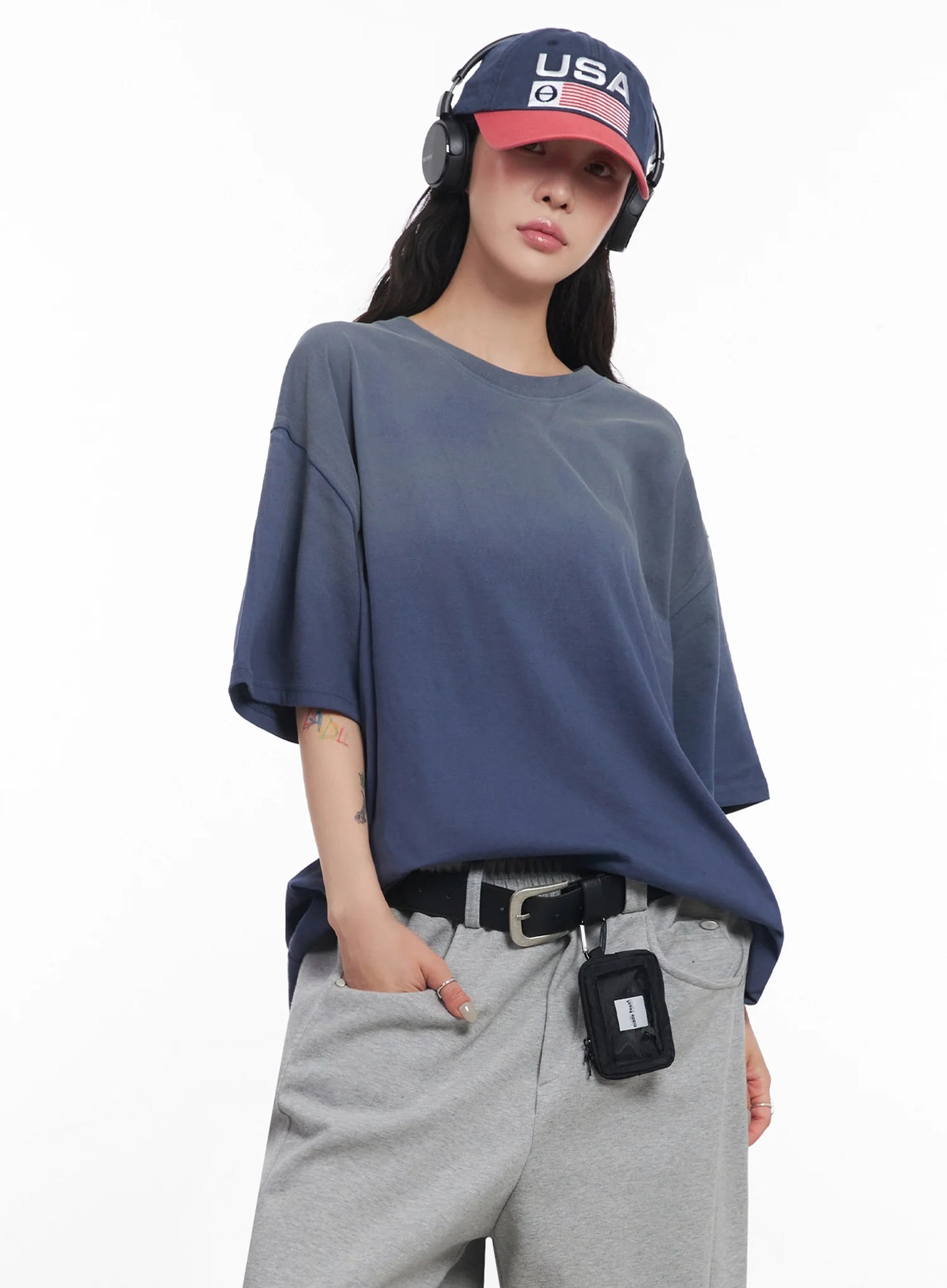 Washed Graphic Cap IC503
