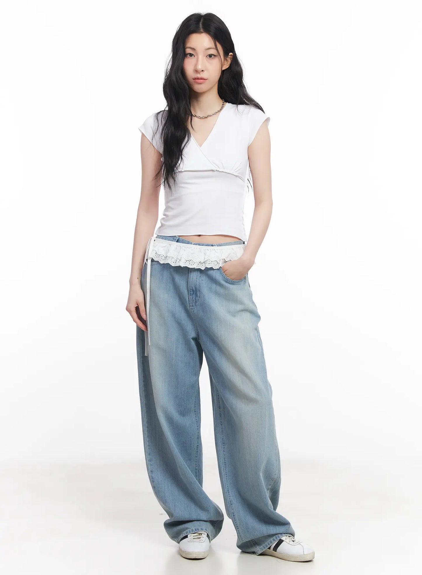 Lace-Trim Waist Belt CU511