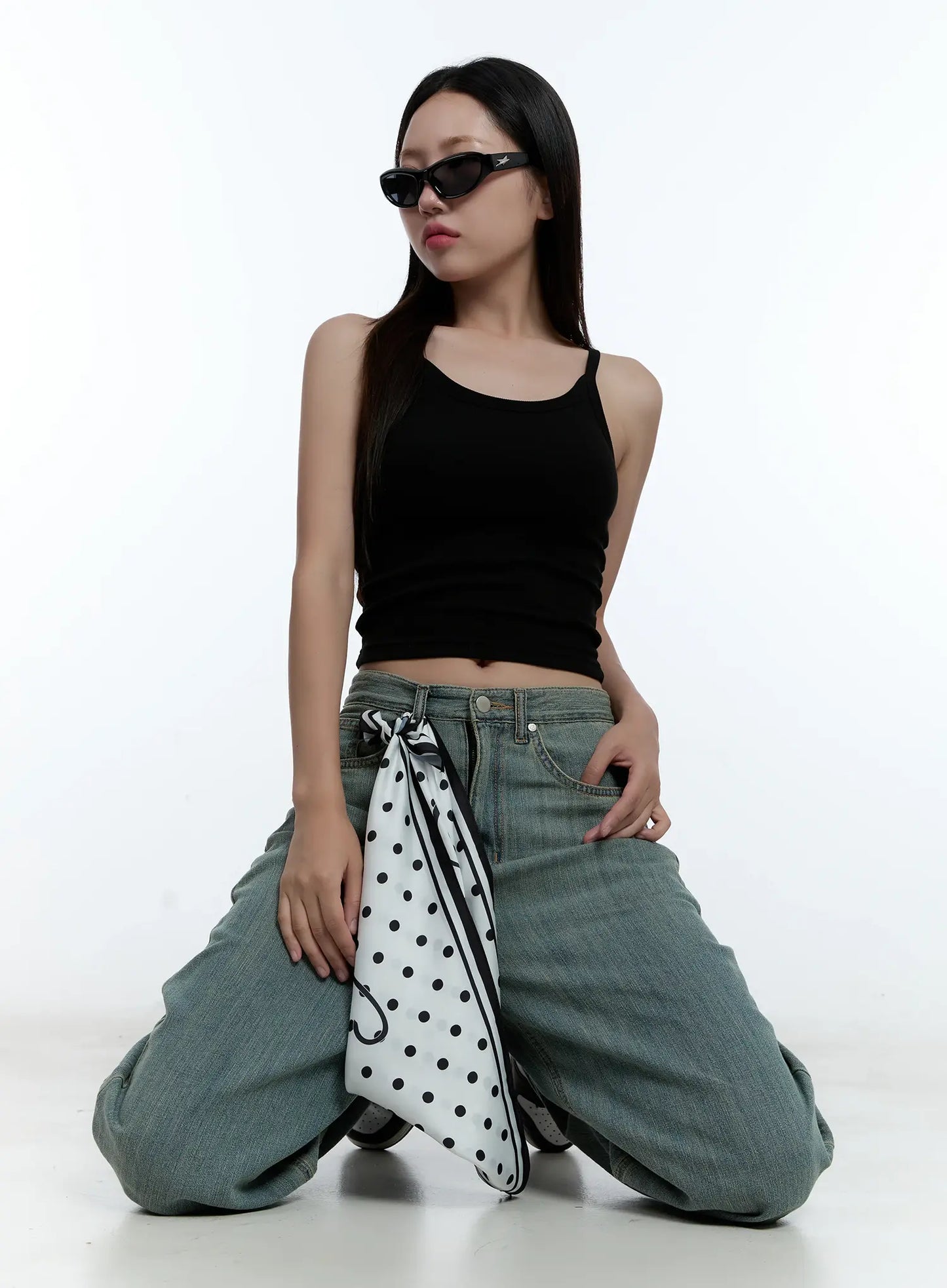Polka Dot Graphic Scarf CU527