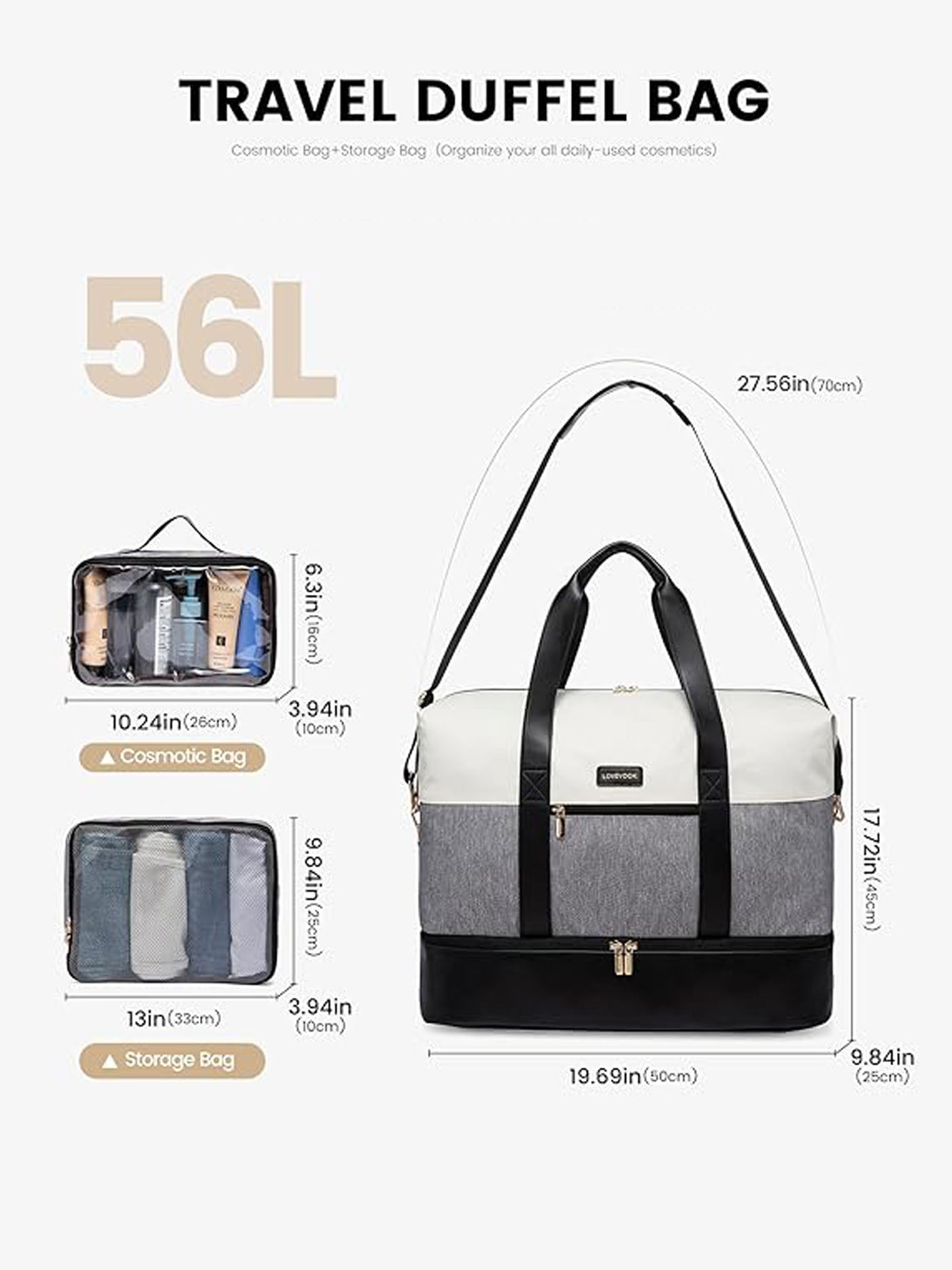 Grand sac de voyage 3 pièces