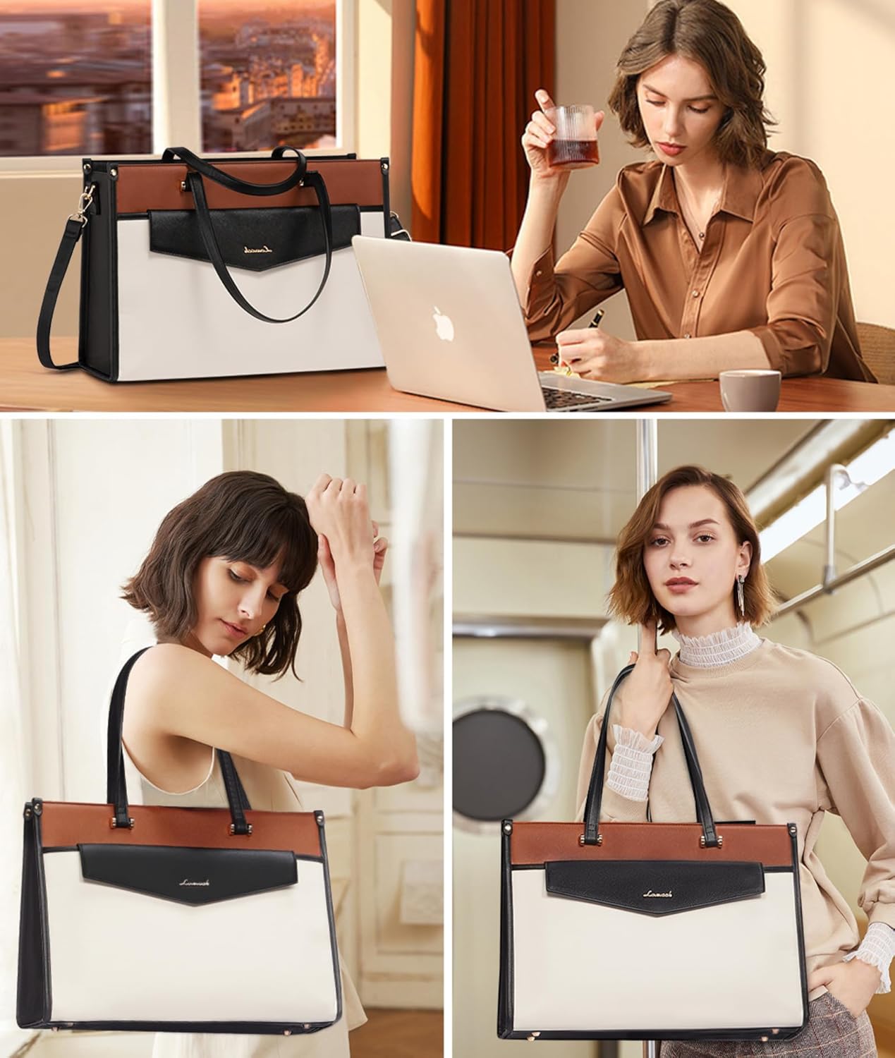 Sac fourre-tout 2 en 1 pour ordinateur portable, 15,6" et 17,3"