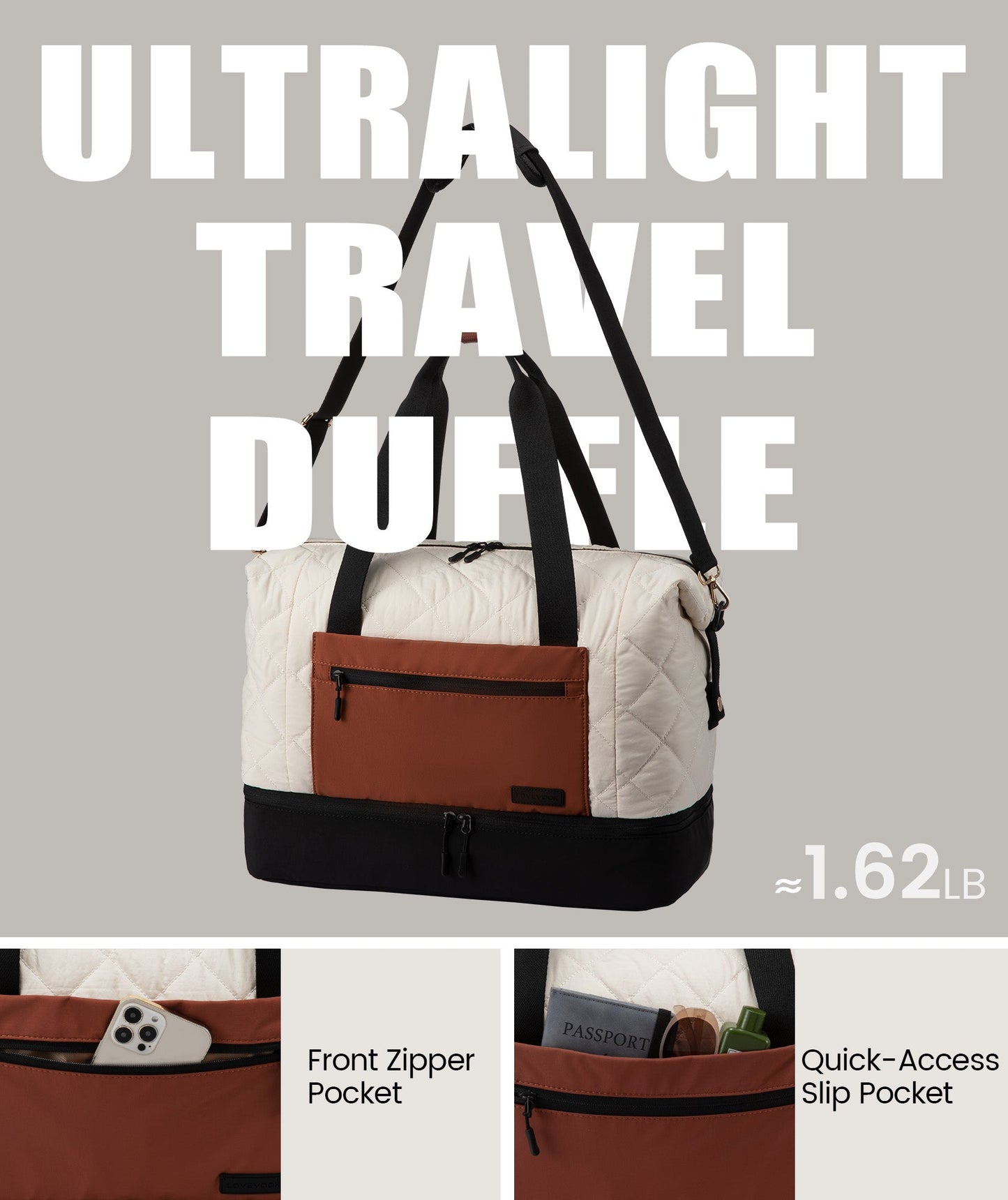 Lot de 2 sacs de voyage matelassés