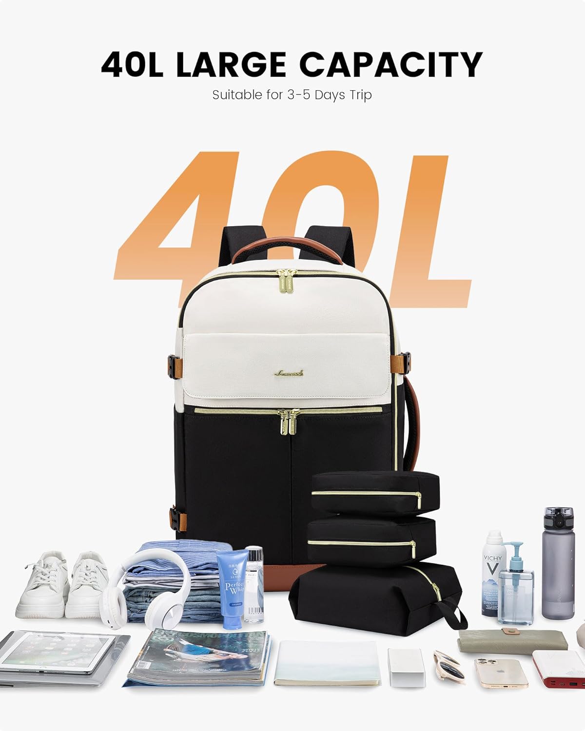 4-teiliger Reiserucksack, 40L