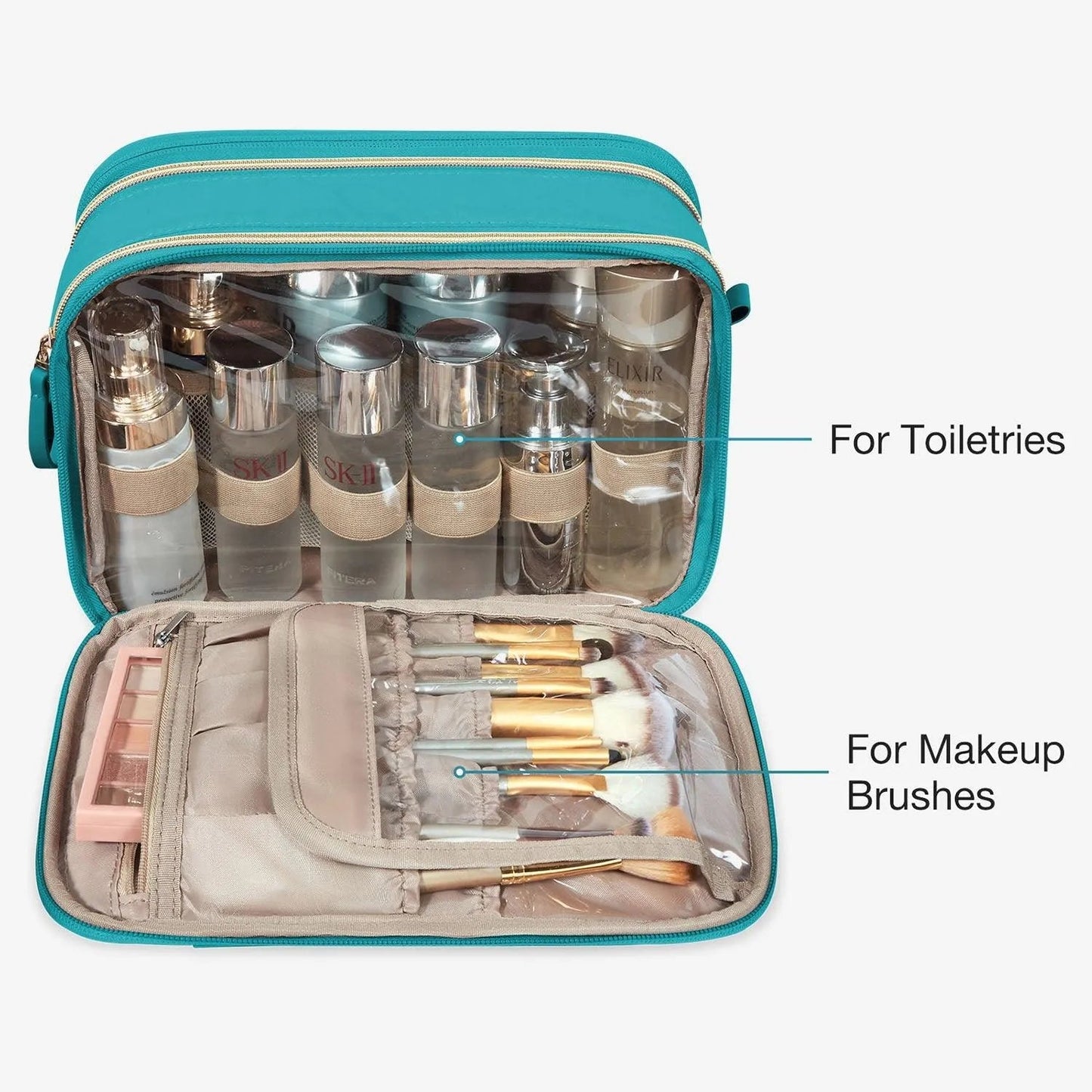 Trousse de maquillage de voyage résistante à l'eau