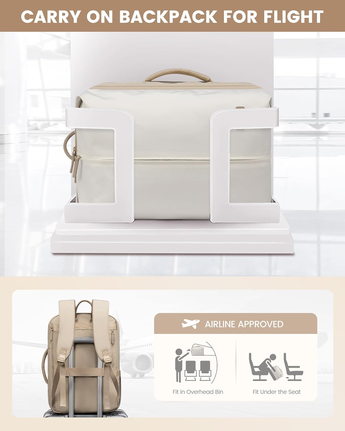 Sac à dos de voyage polyvalent et élégant, 45 L