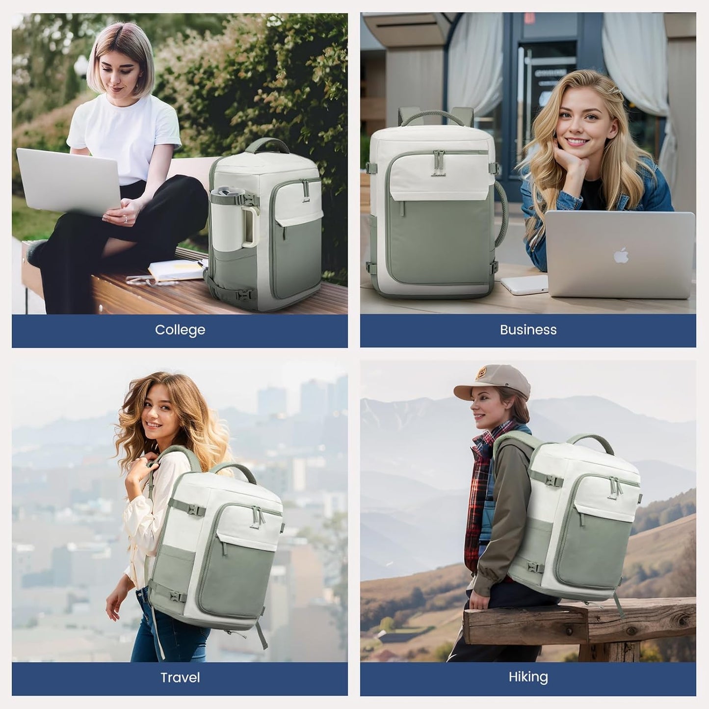Sac à dos de voyage 3 pièces, 40 L et 50 L