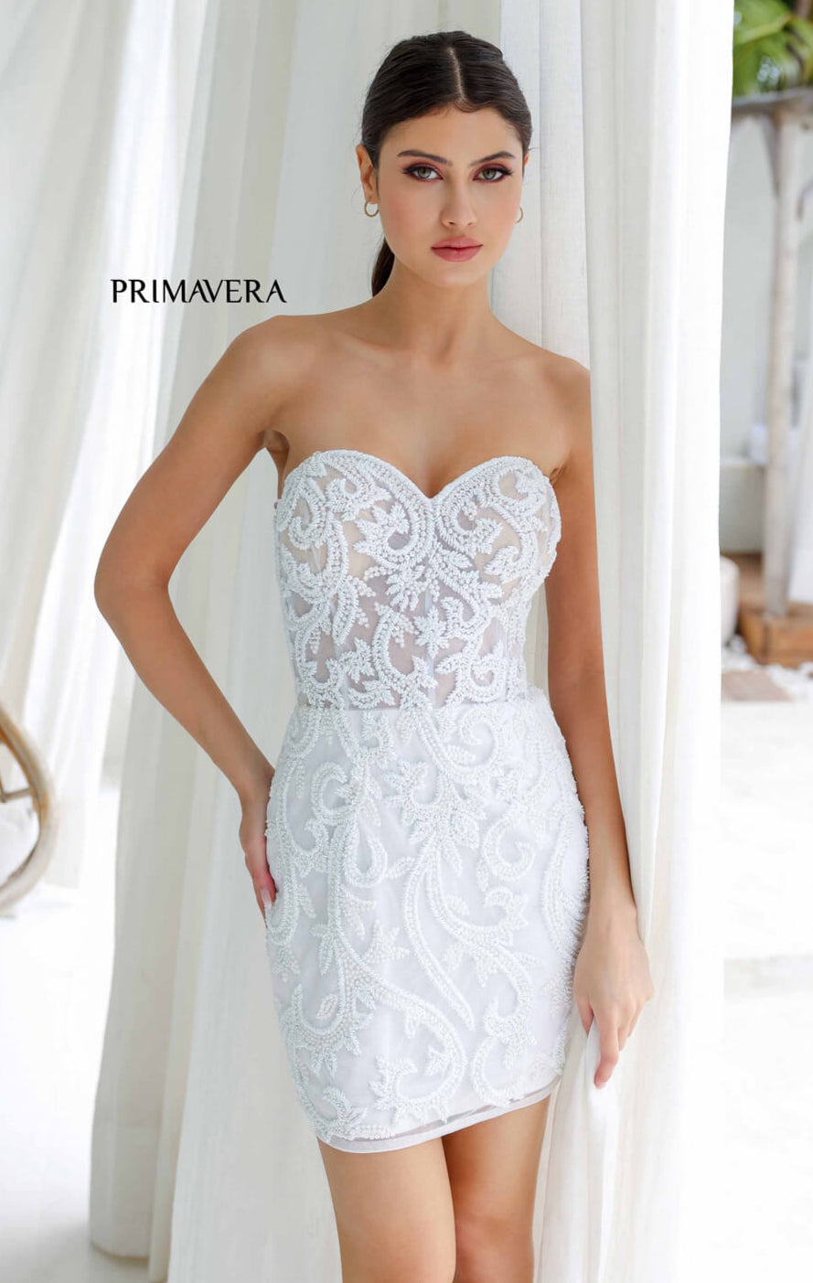 4227 - Primavera - Corset Beaded Mini Dress