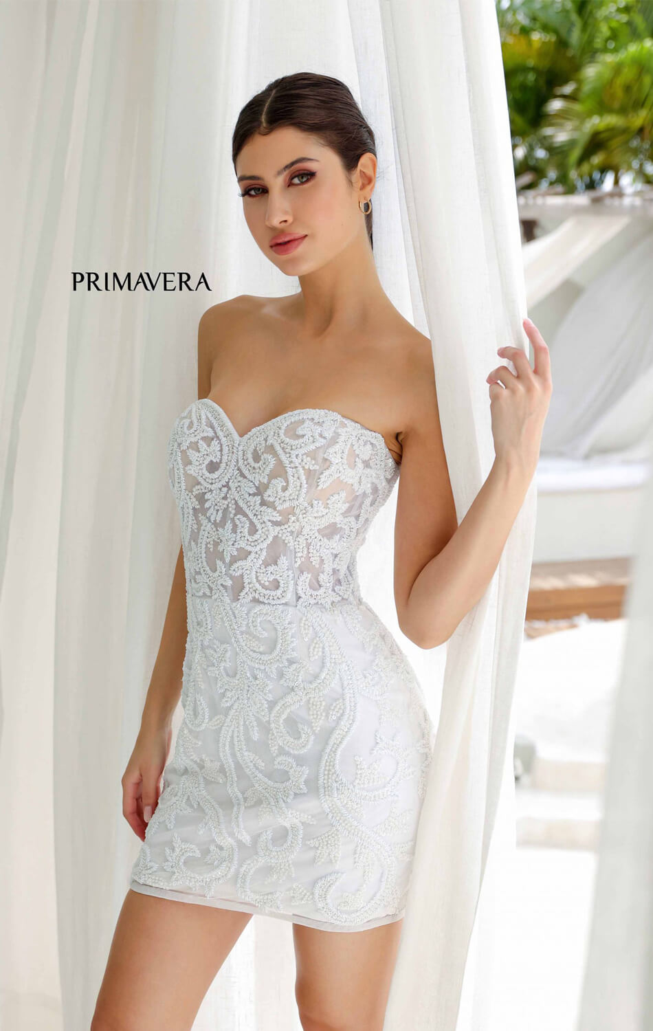 4227 - Primavera - Corset Beaded Mini Dress