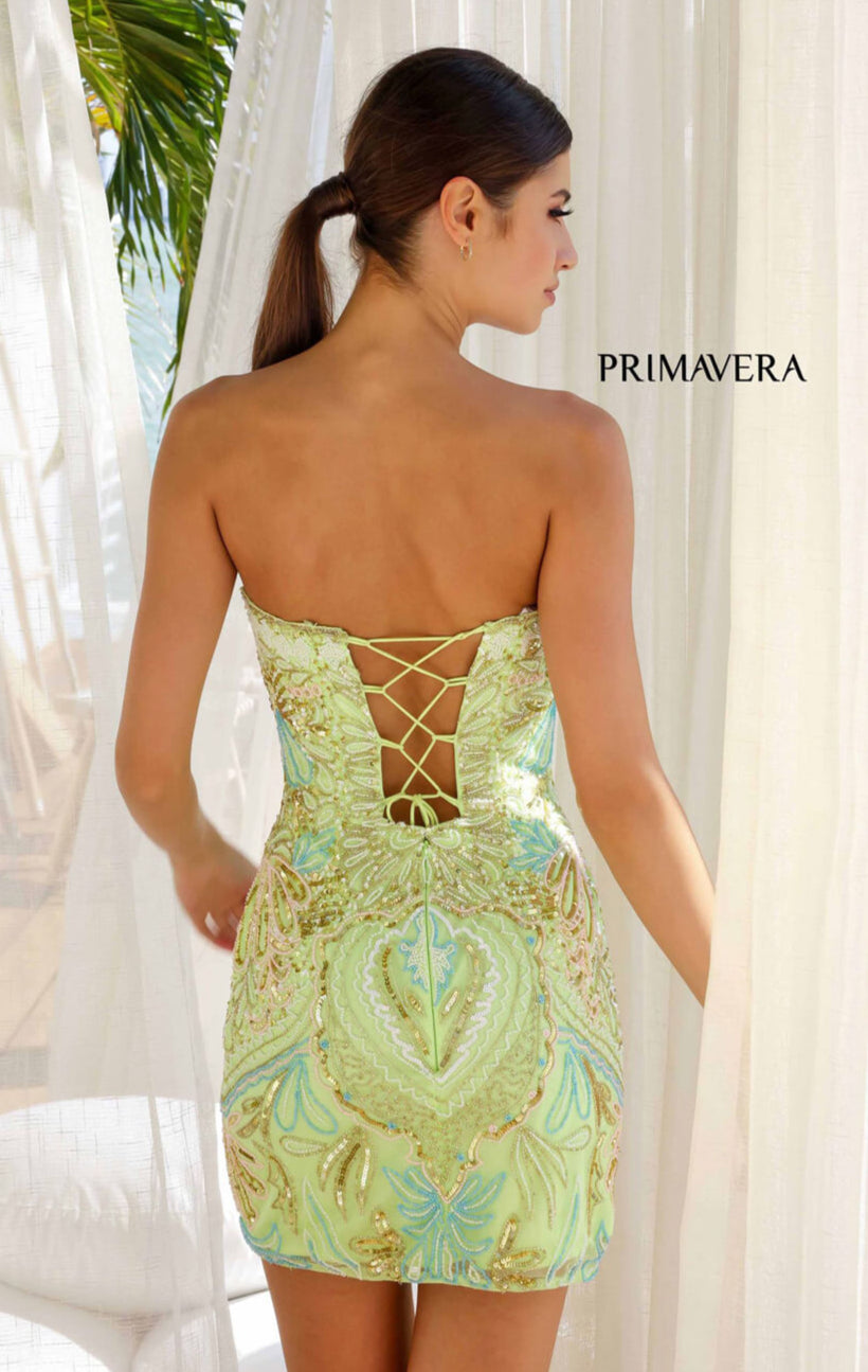 4243 - Primavera - Vintage Style Strapless Beaded Dress