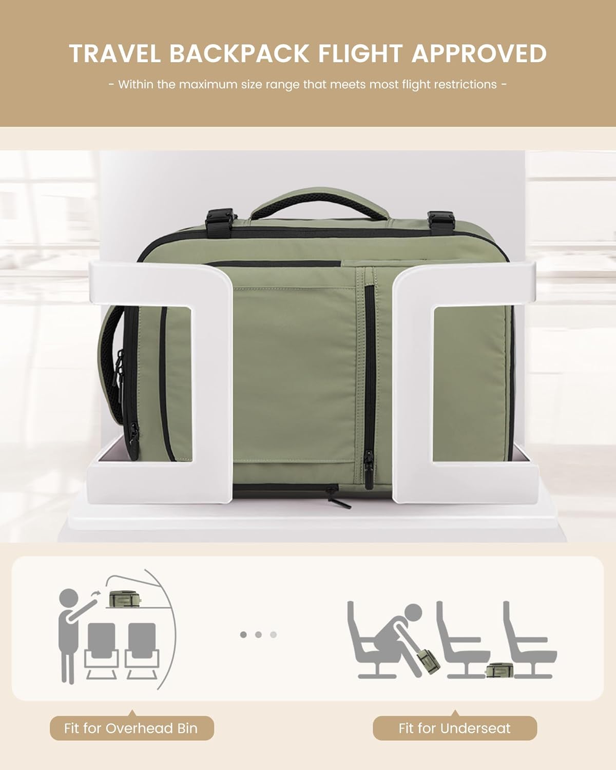 Sac à dos de voyage 4 pièces, 30-50 L