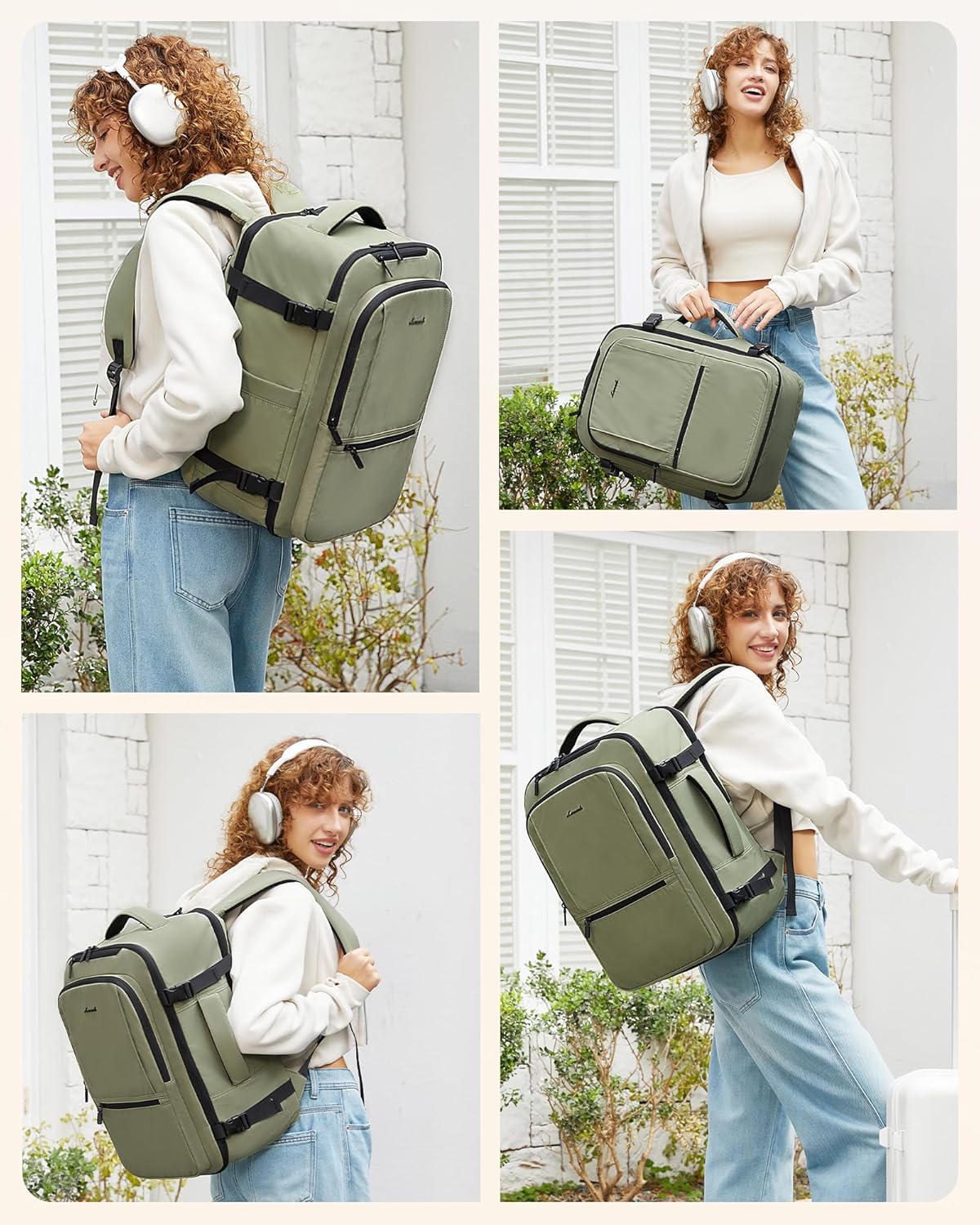 Sac à dos de voyage 4 pièces, 30-50 L