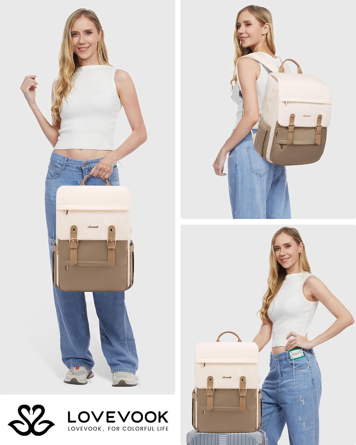 Sac à dos de voyage pour ordinateur portable, 15,6 17