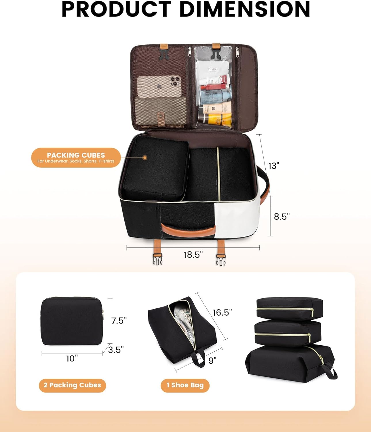 4-teiliger Reiserucksack, 40L