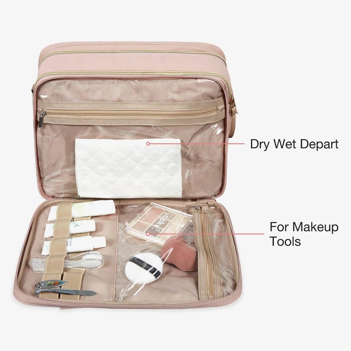 Trousse de maquillage de voyage résistante à l'eau