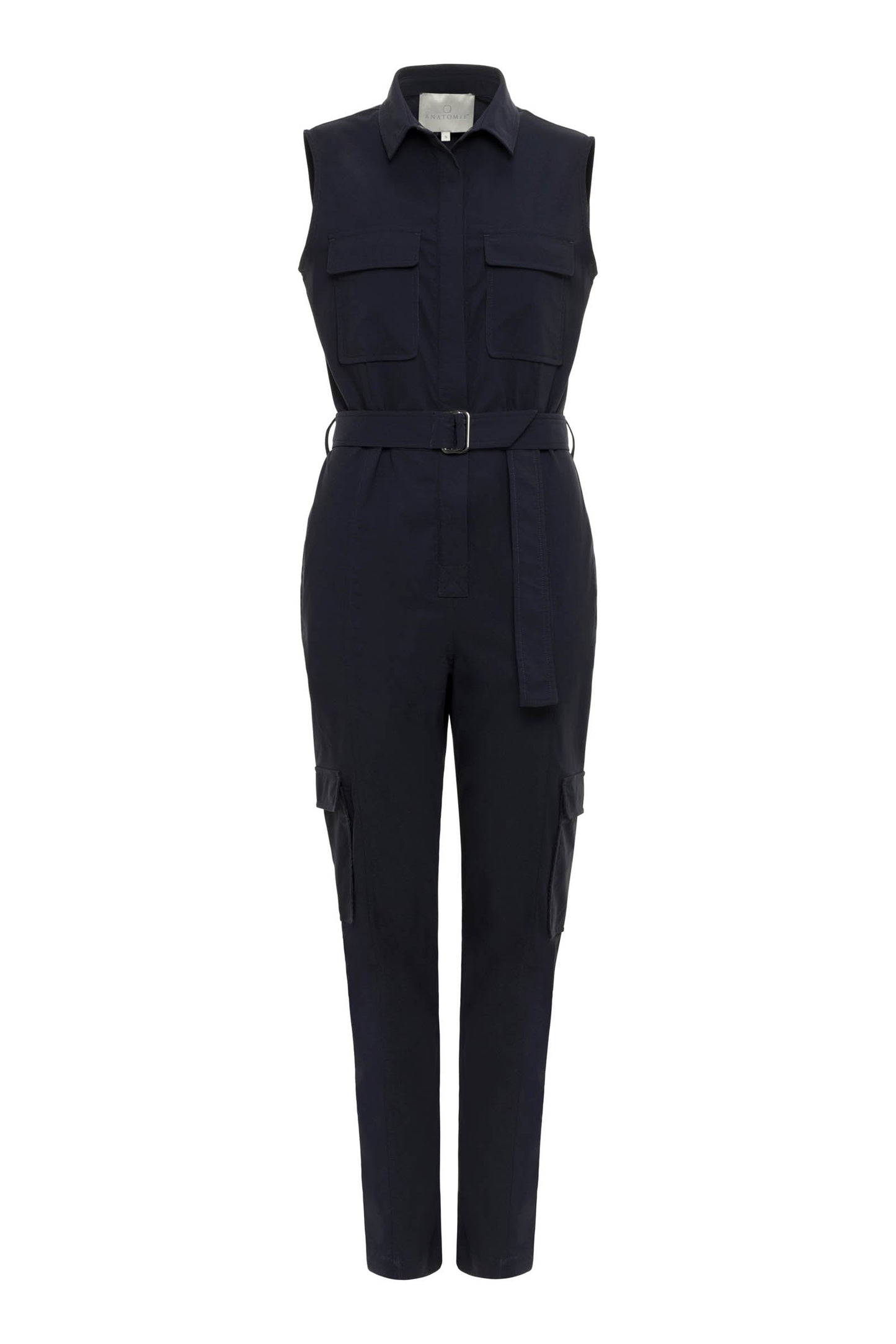 Lola Sleeveless Belted Utility Jumpsuit