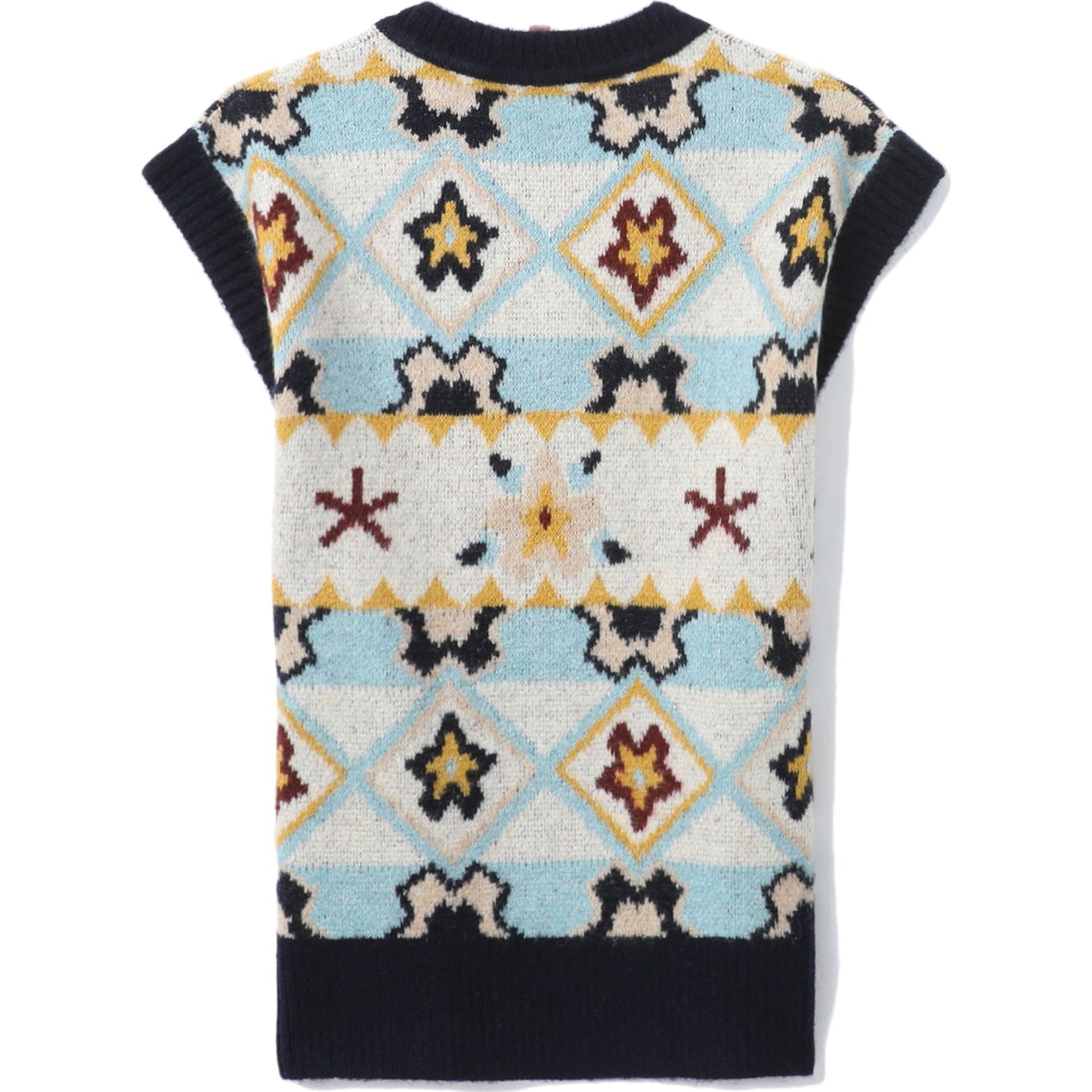 GILET EN TRICOT INTARSIA BAPY POUR FEMMES