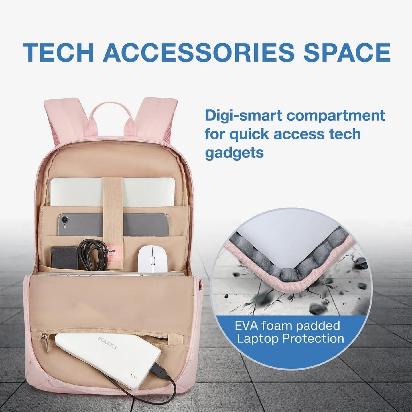 Sacs à dos pour ordinateur portable 15,6 pouces Bonchemin