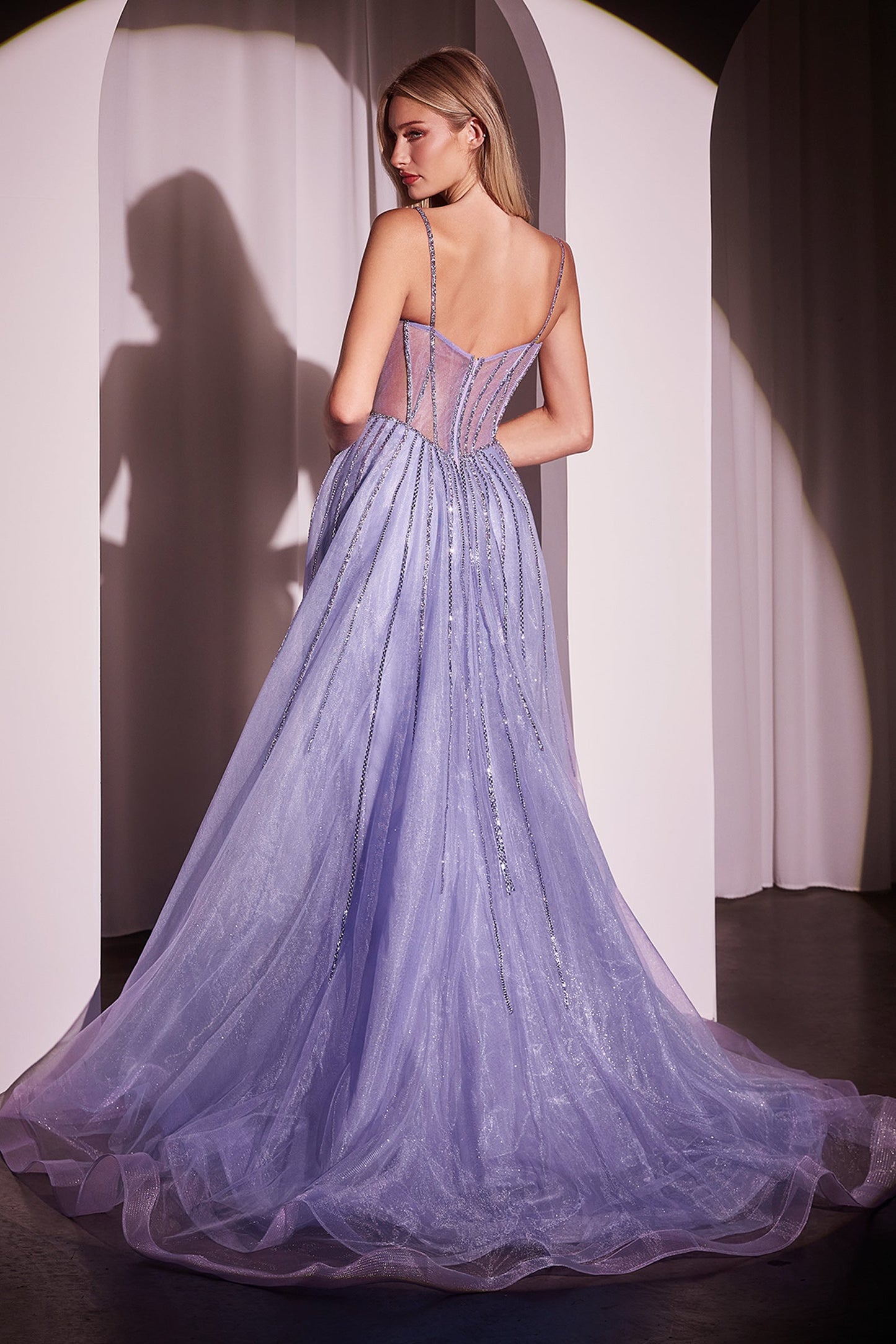 ROBE ODESSA - ROBE AJUSTÉE À PERLES AVEC SURJUPE