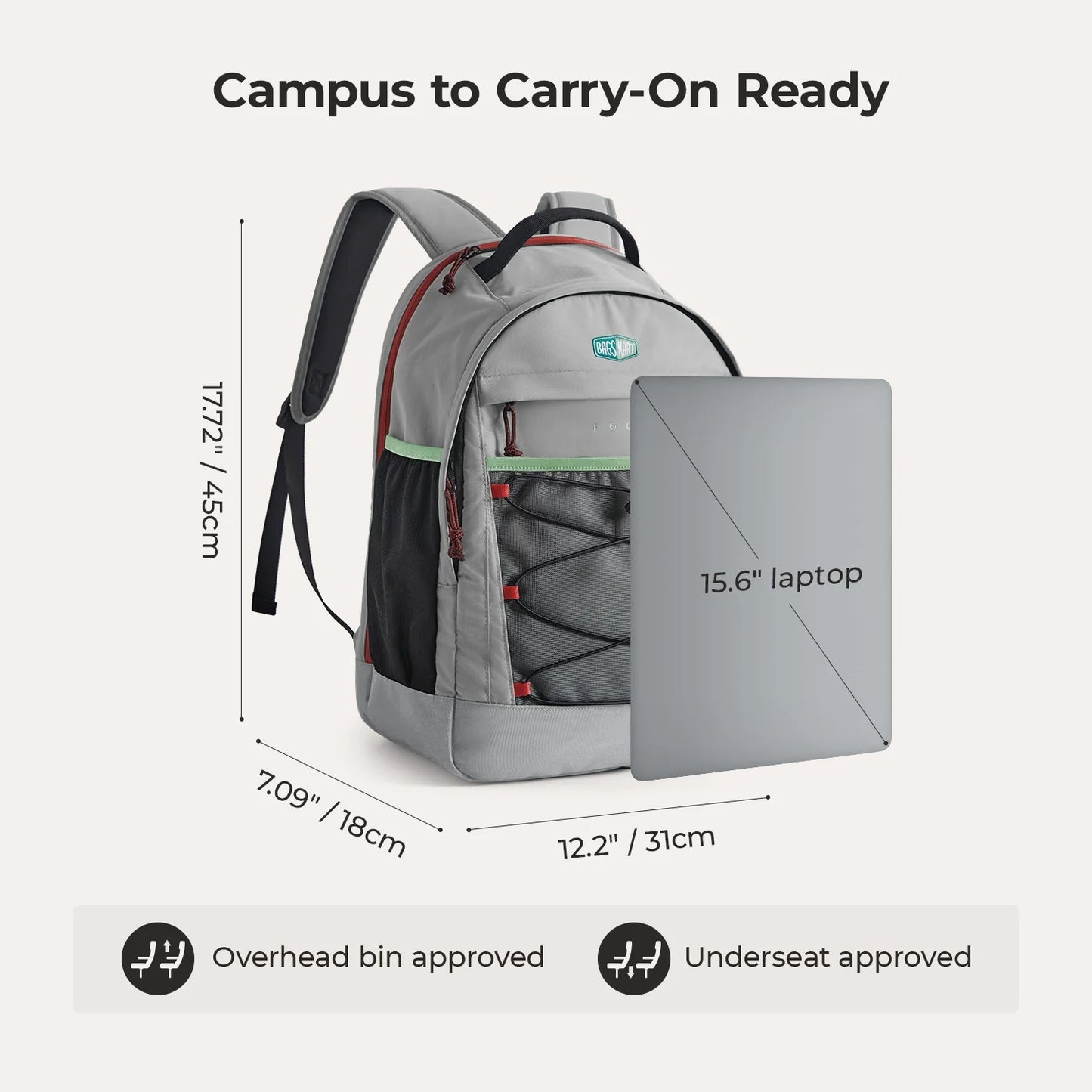 Sac à dos pour ordinateur portable Focus 15,6 pouces