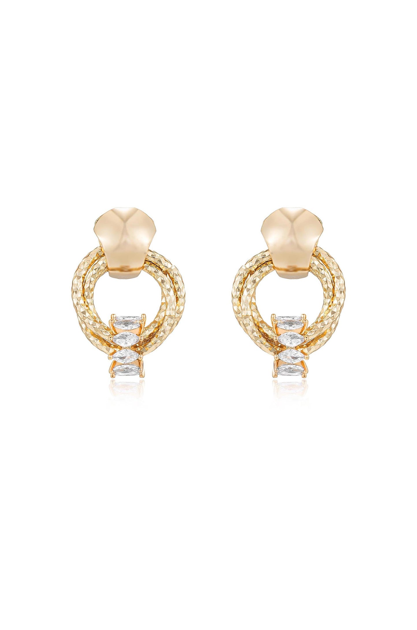 Mini Barrel Crystal Earrings