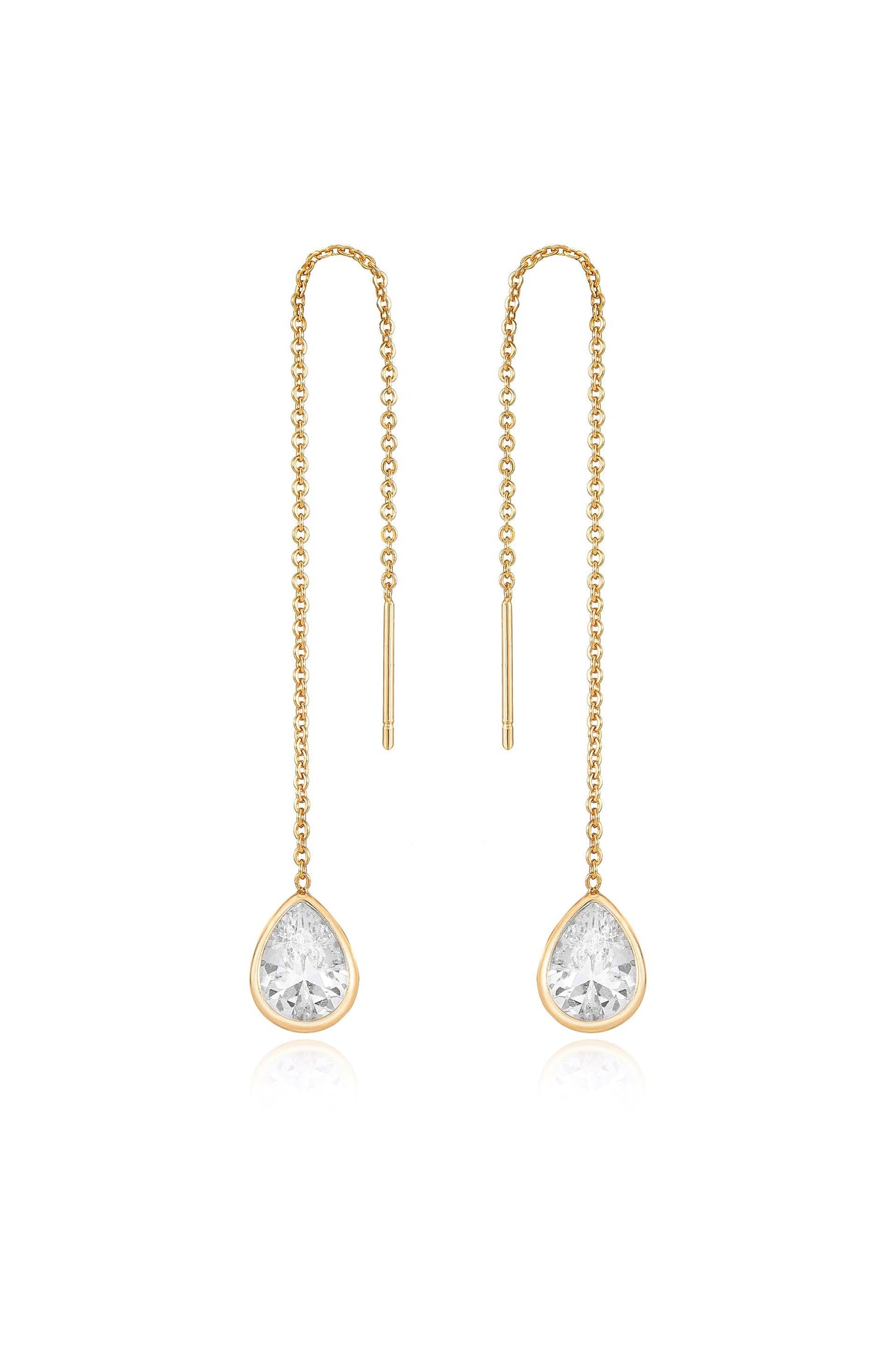 Barely There Chain and Crystal Dangle Earrings