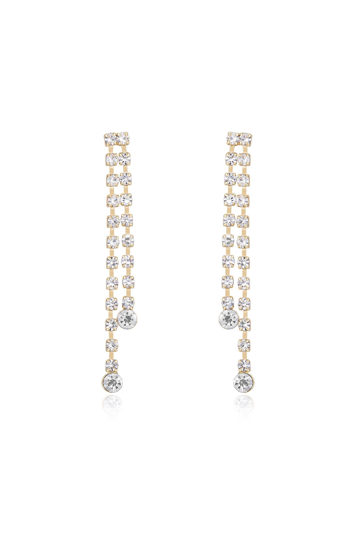 Crystal Sun Shower Dangle Earrings