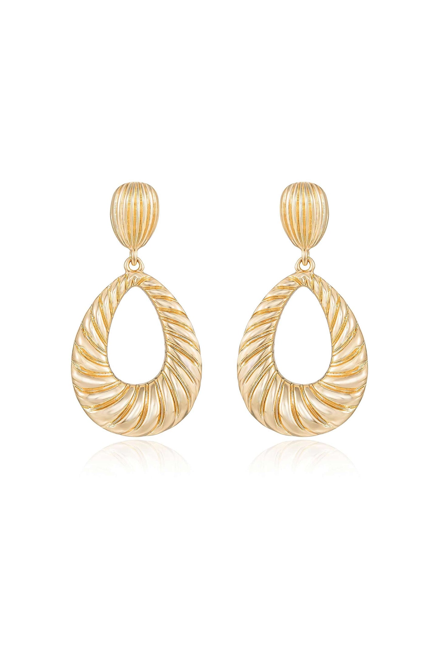 Teardrop Wave Detailed Earrings
