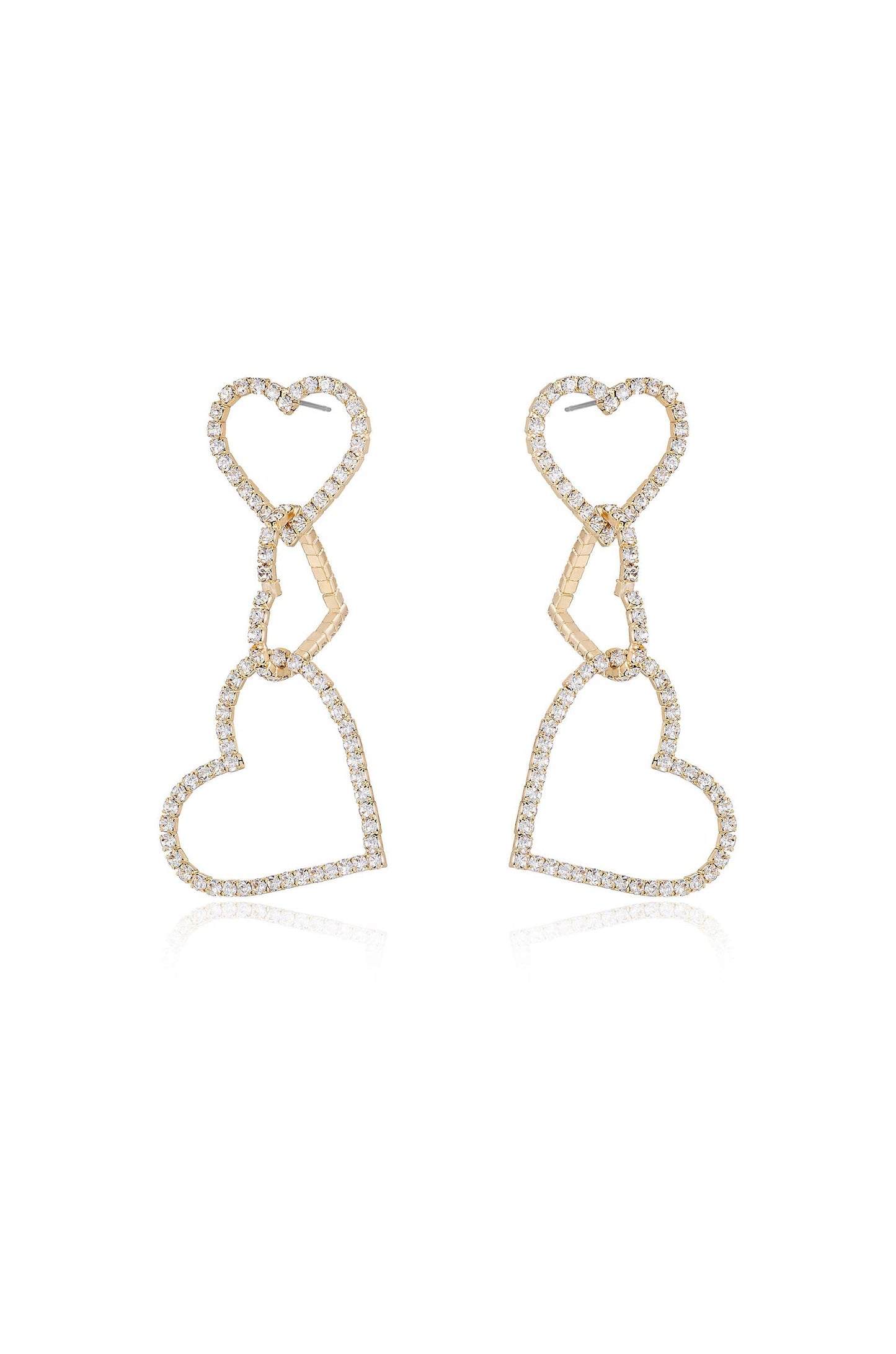 Heart On Sleeve Crystal Earrings