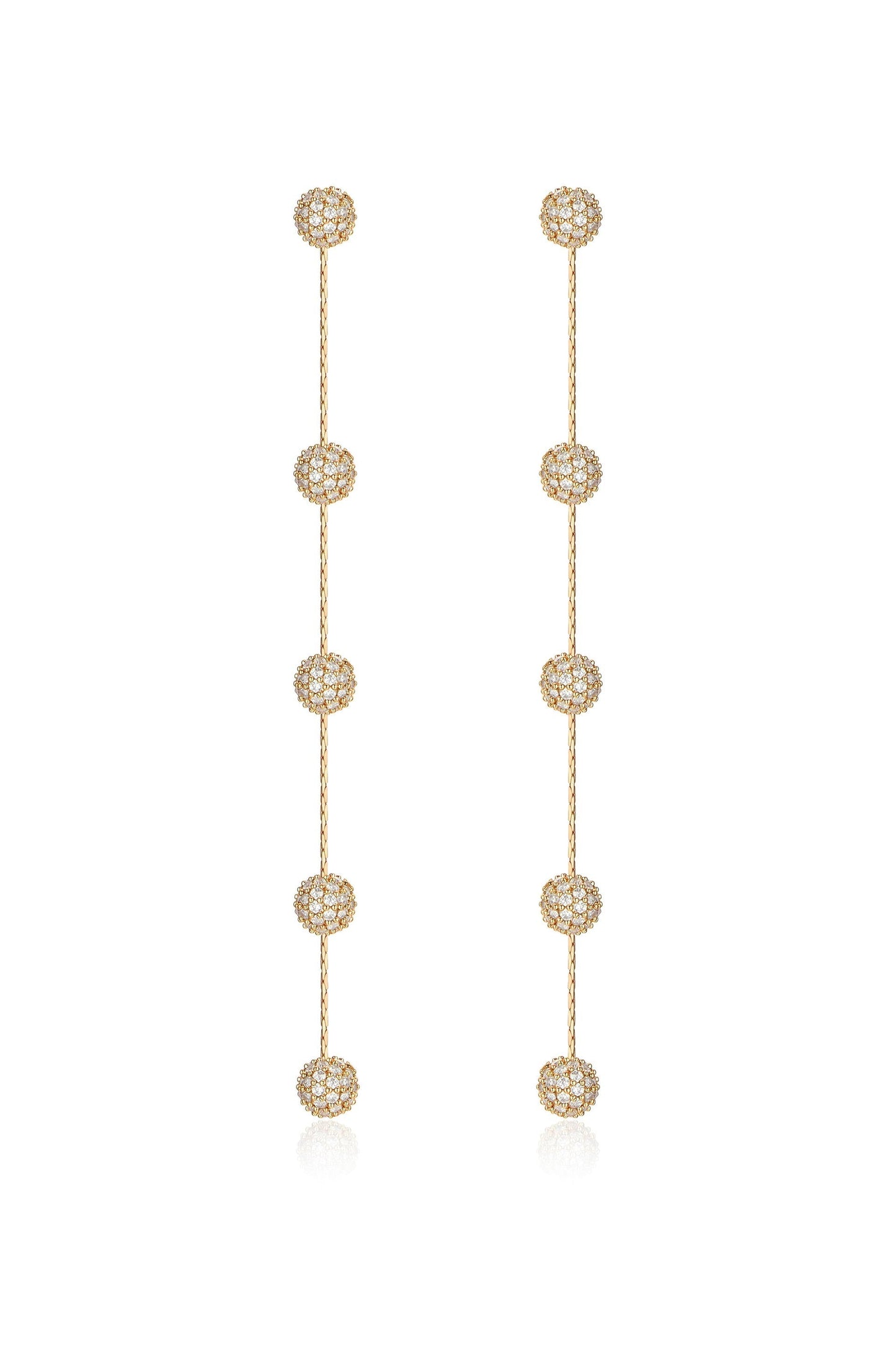 Crystal Ball Drop Earrings
