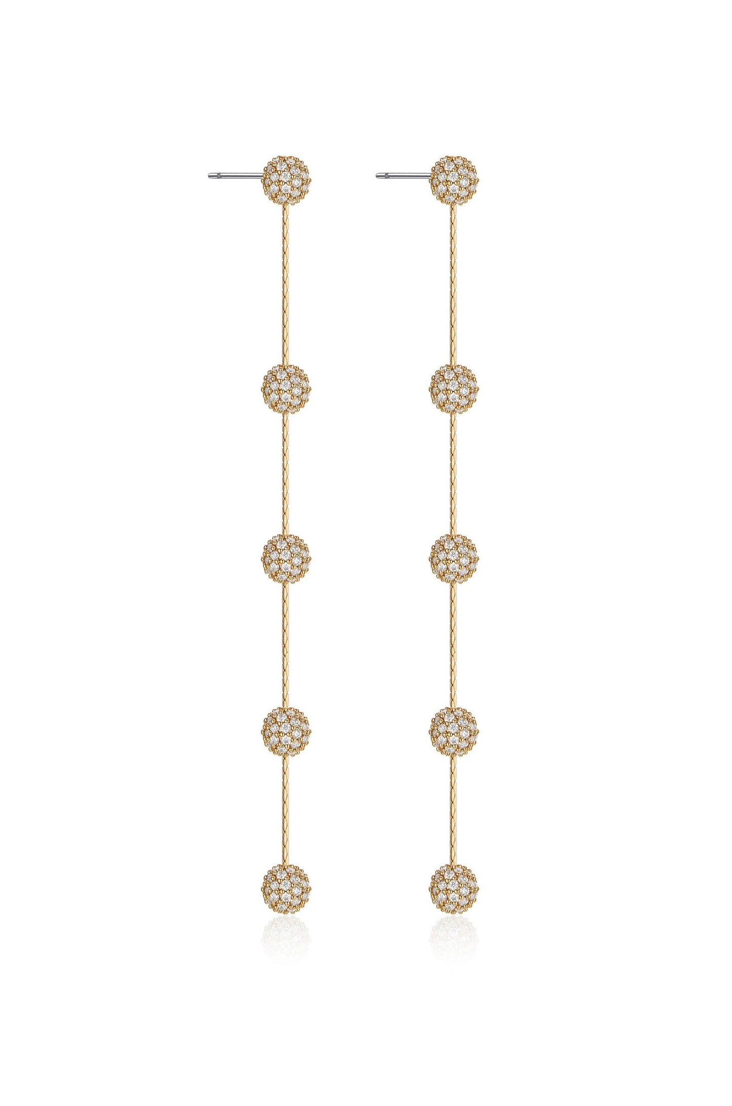 Crystal Ball Drop Earrings