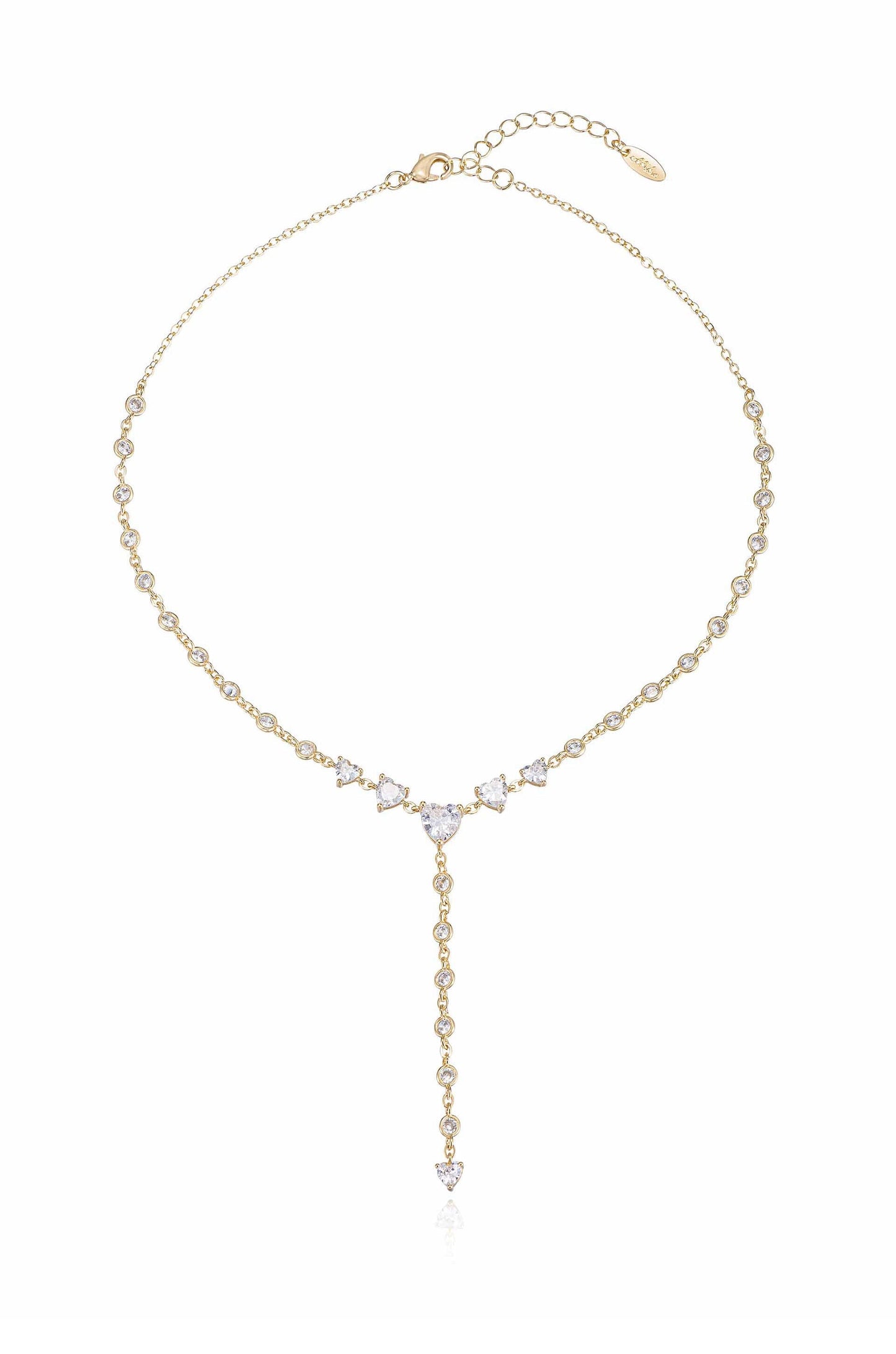 Collier Lariat en Cristal Reine de Cœur