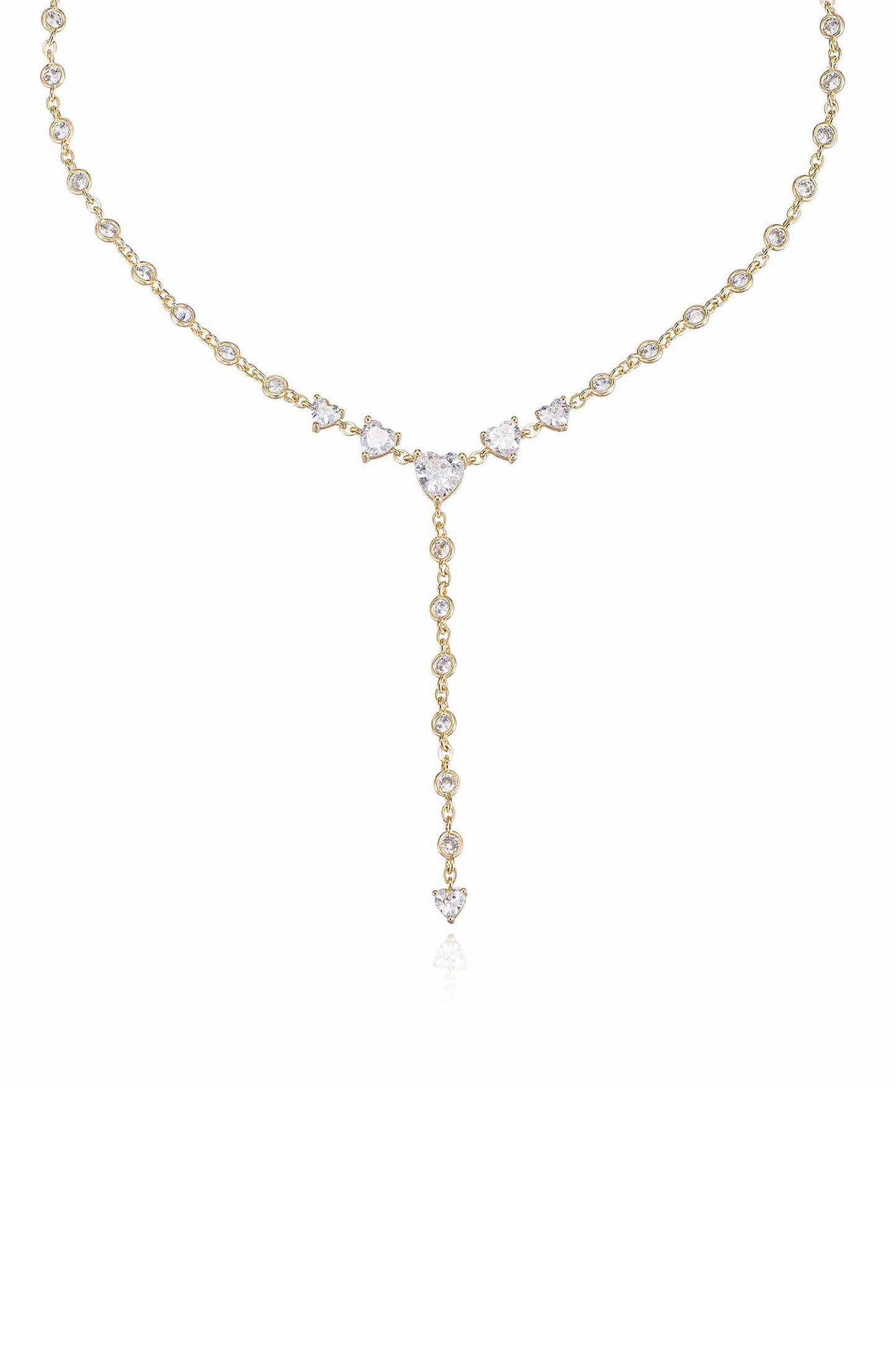 Collier Lariat en Cristal Reine de Cœur