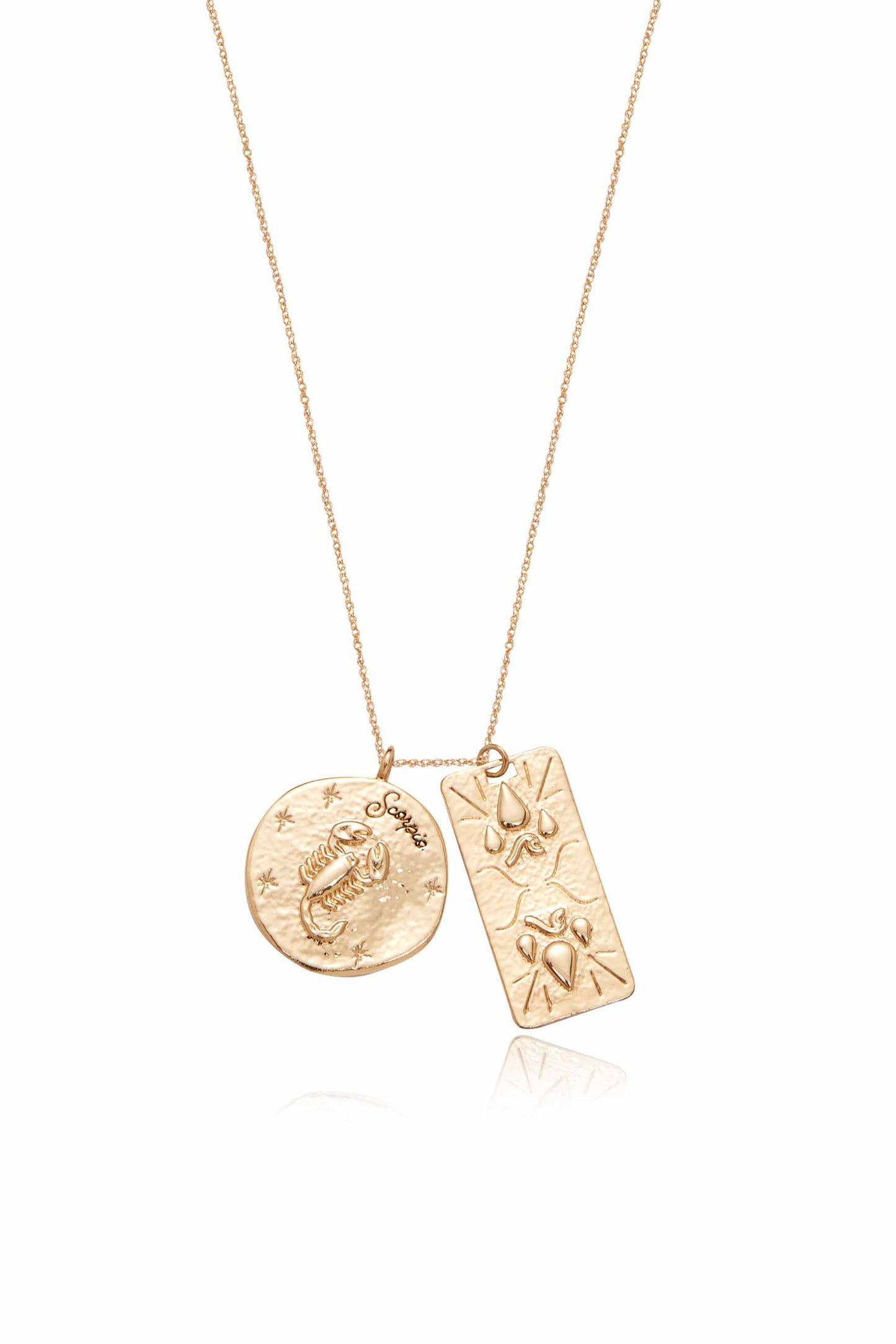 Collier double médaillon du zodiaque