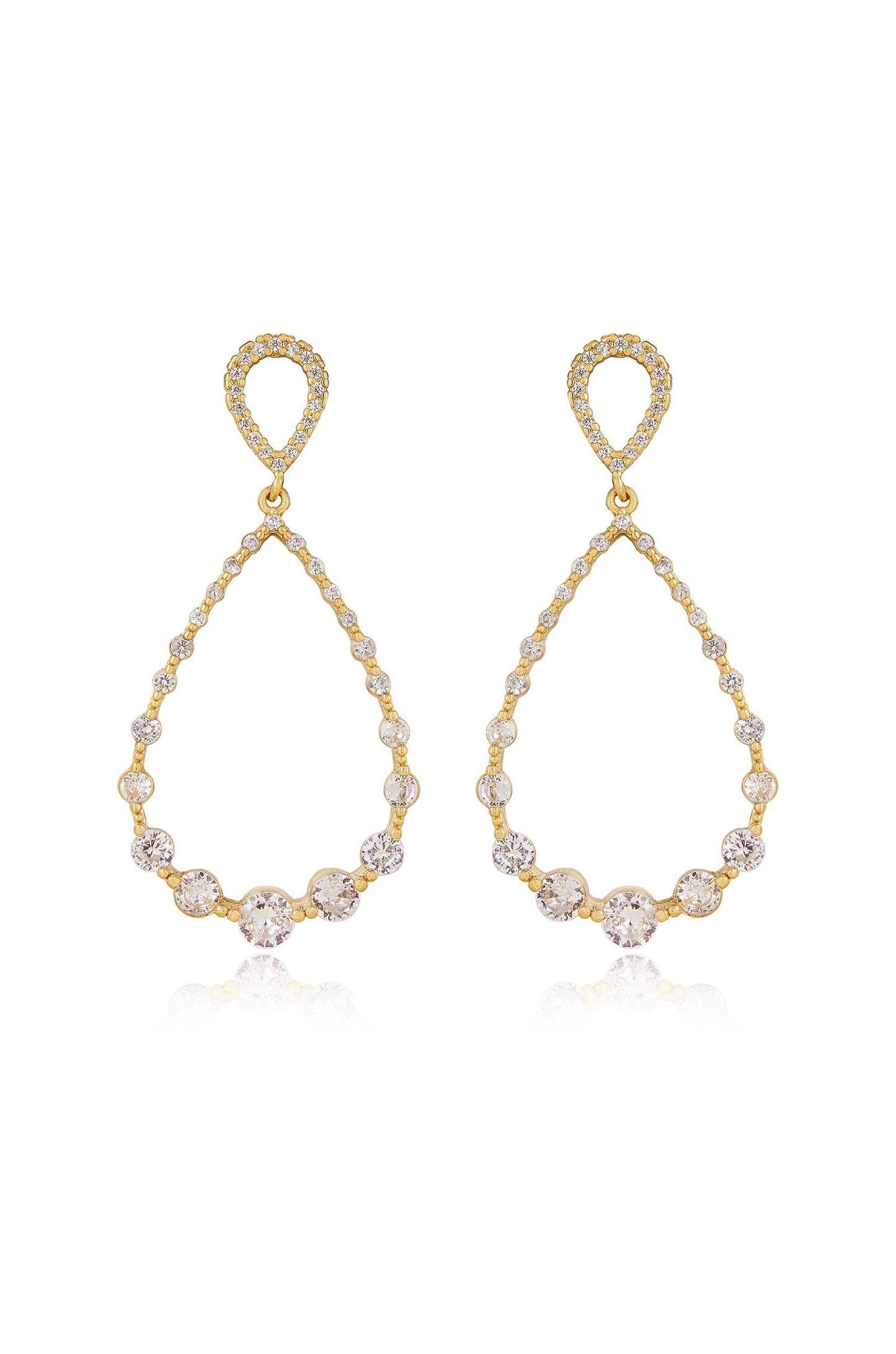 Crystal Droplet Dangle Earrings