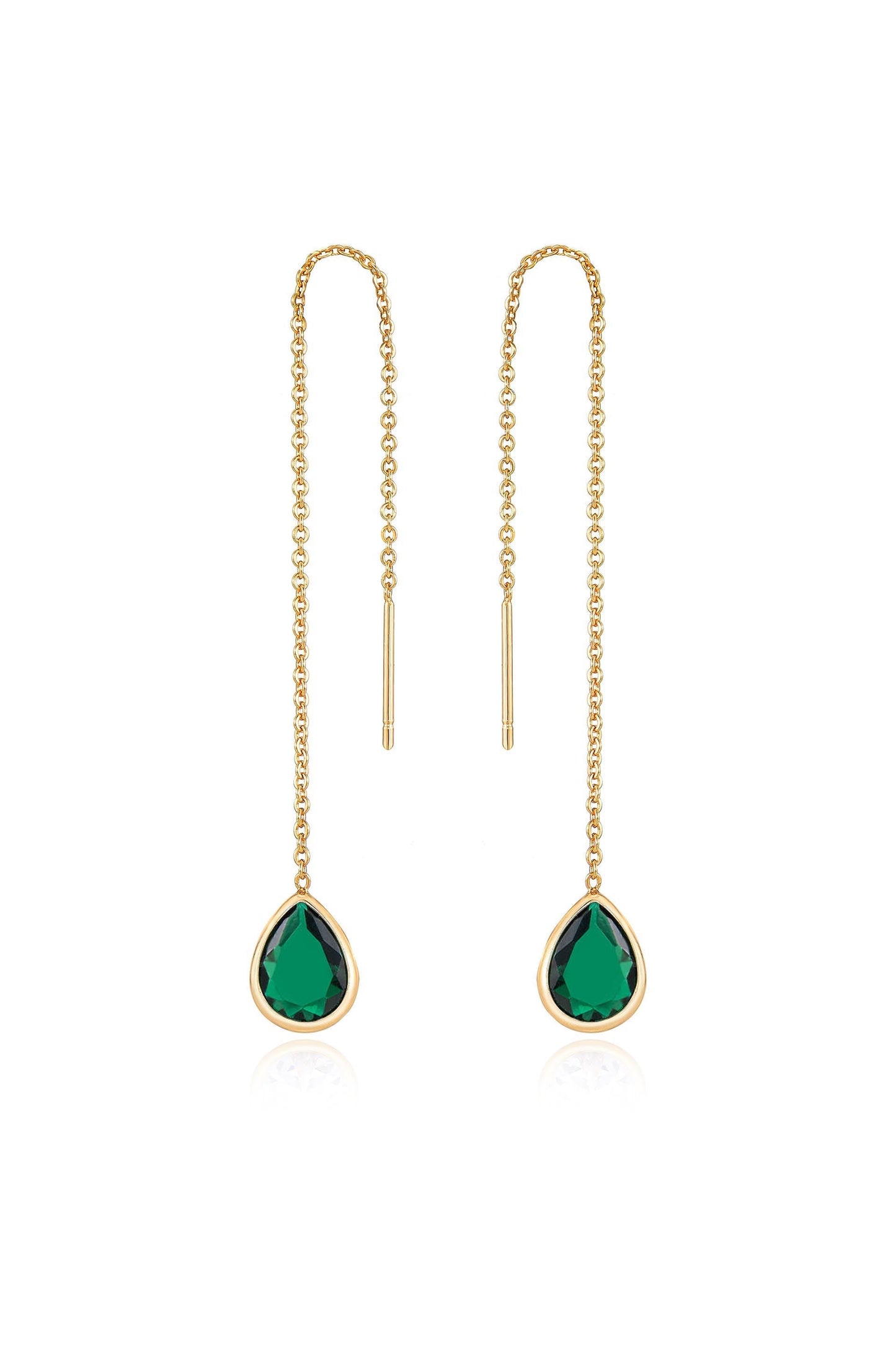 Barely There Chain and Crystal Dangle Earrings