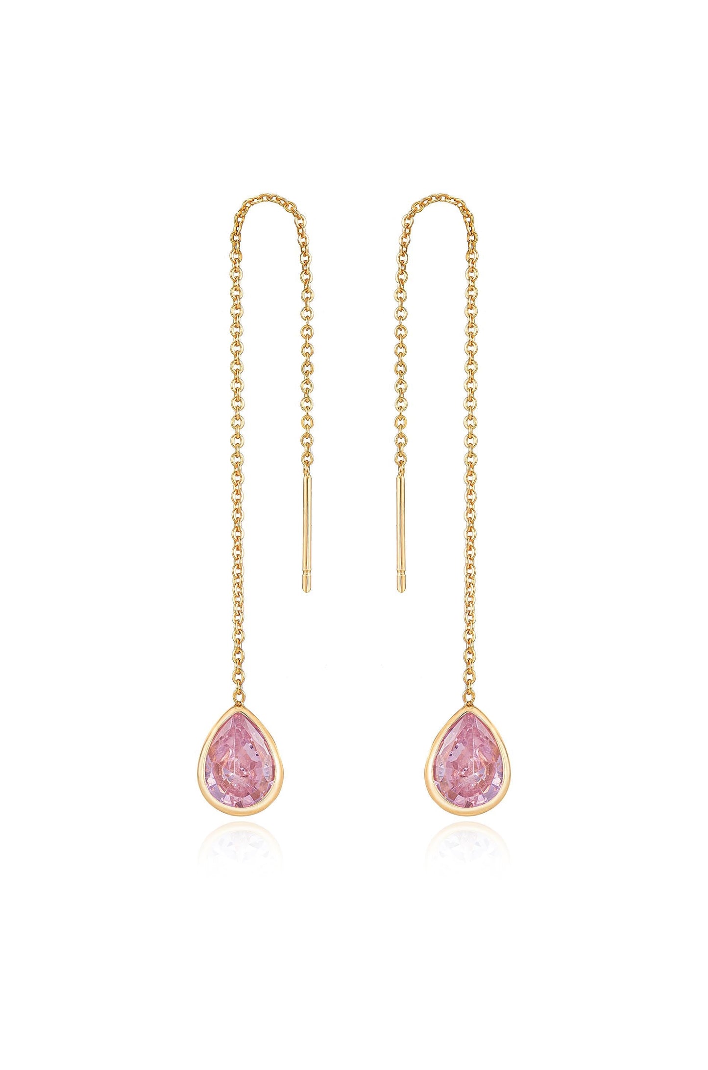 Barely There Chain and Crystal Dangle Earrings