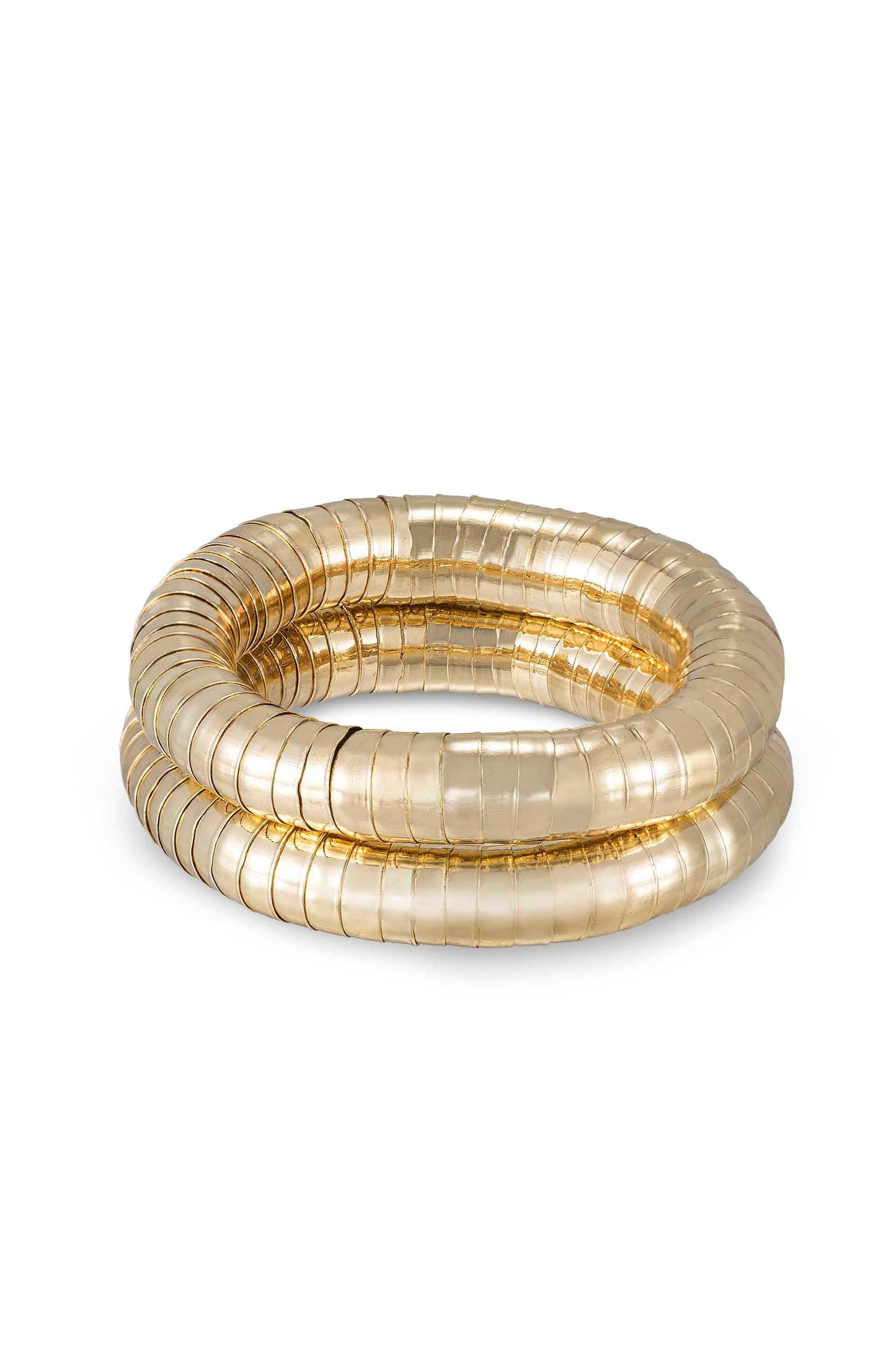 Ensemble de bracelets extensibles en or liquide
