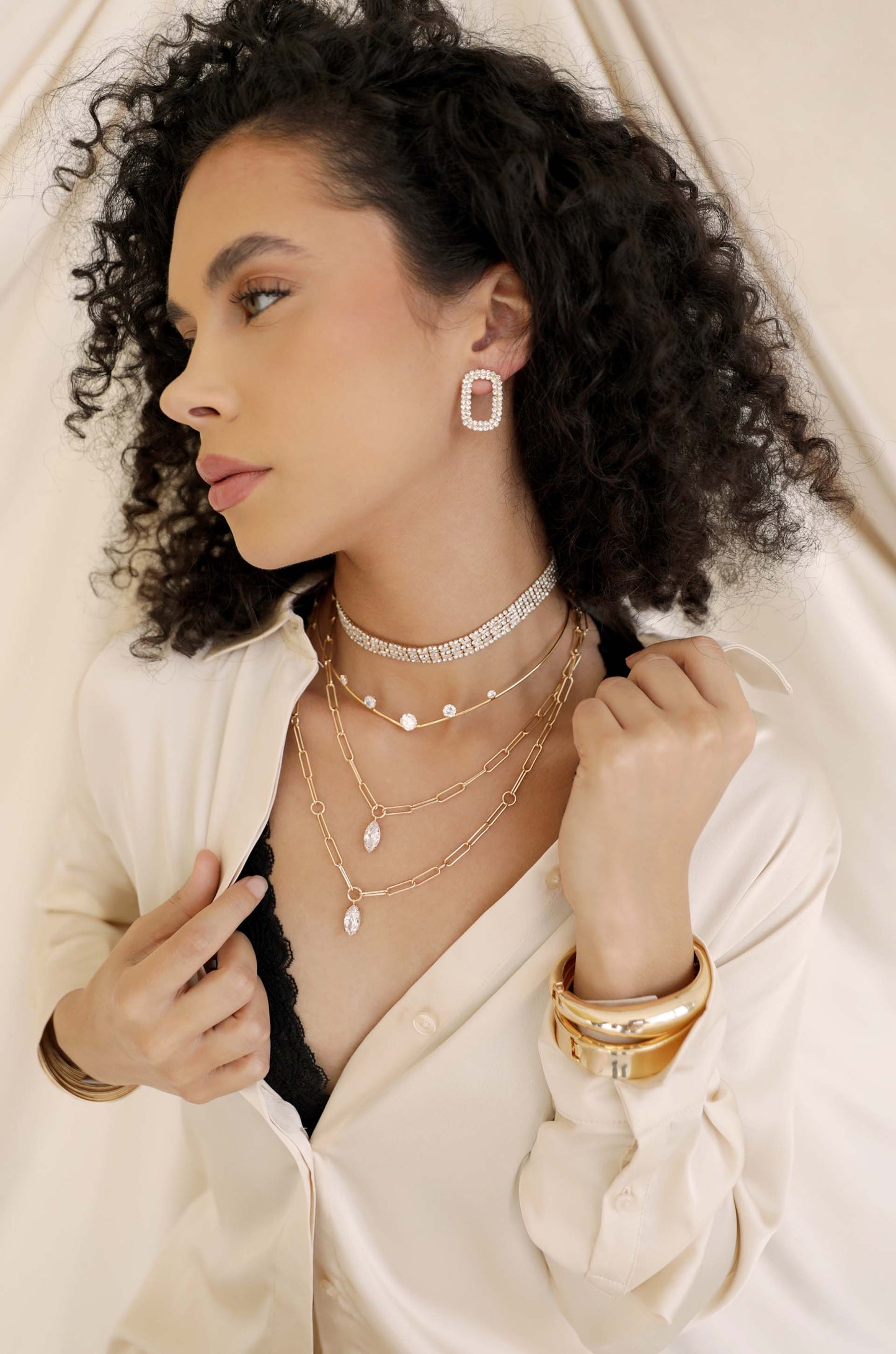 Collier ras du cou en cristal Glitz and Glam