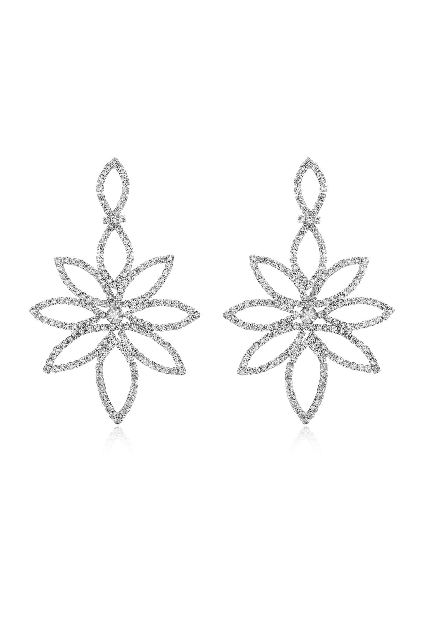 Crystal Bouquet Statement Earrings