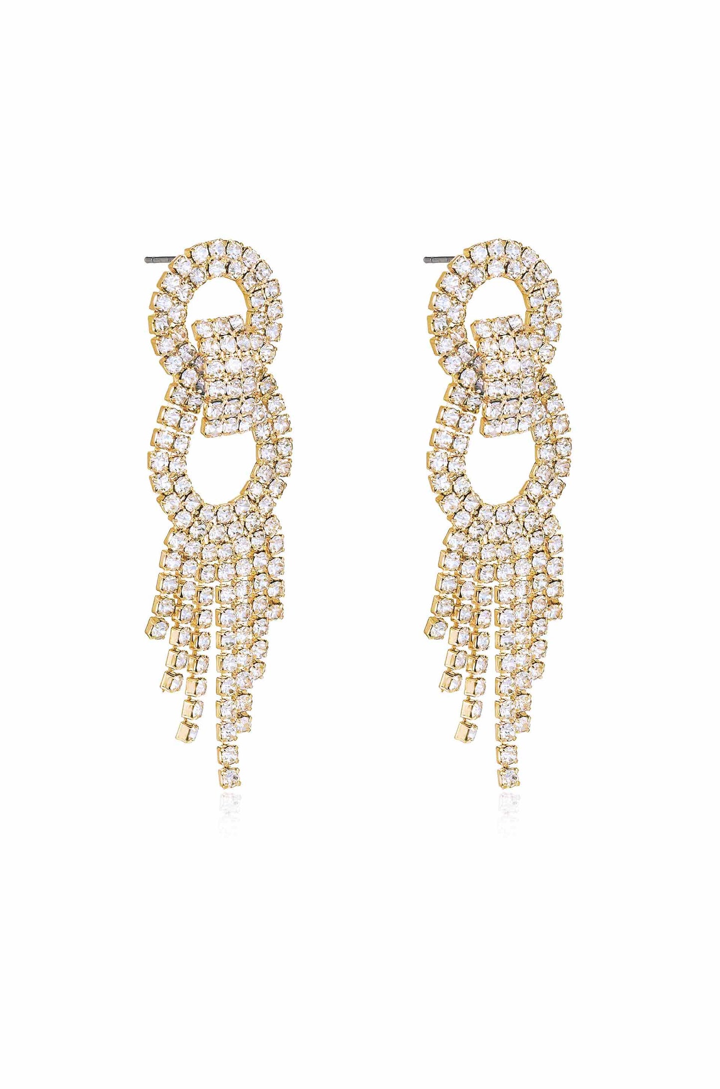 Statement-Ohrringe im Gatsby-Stil mit Kristallen