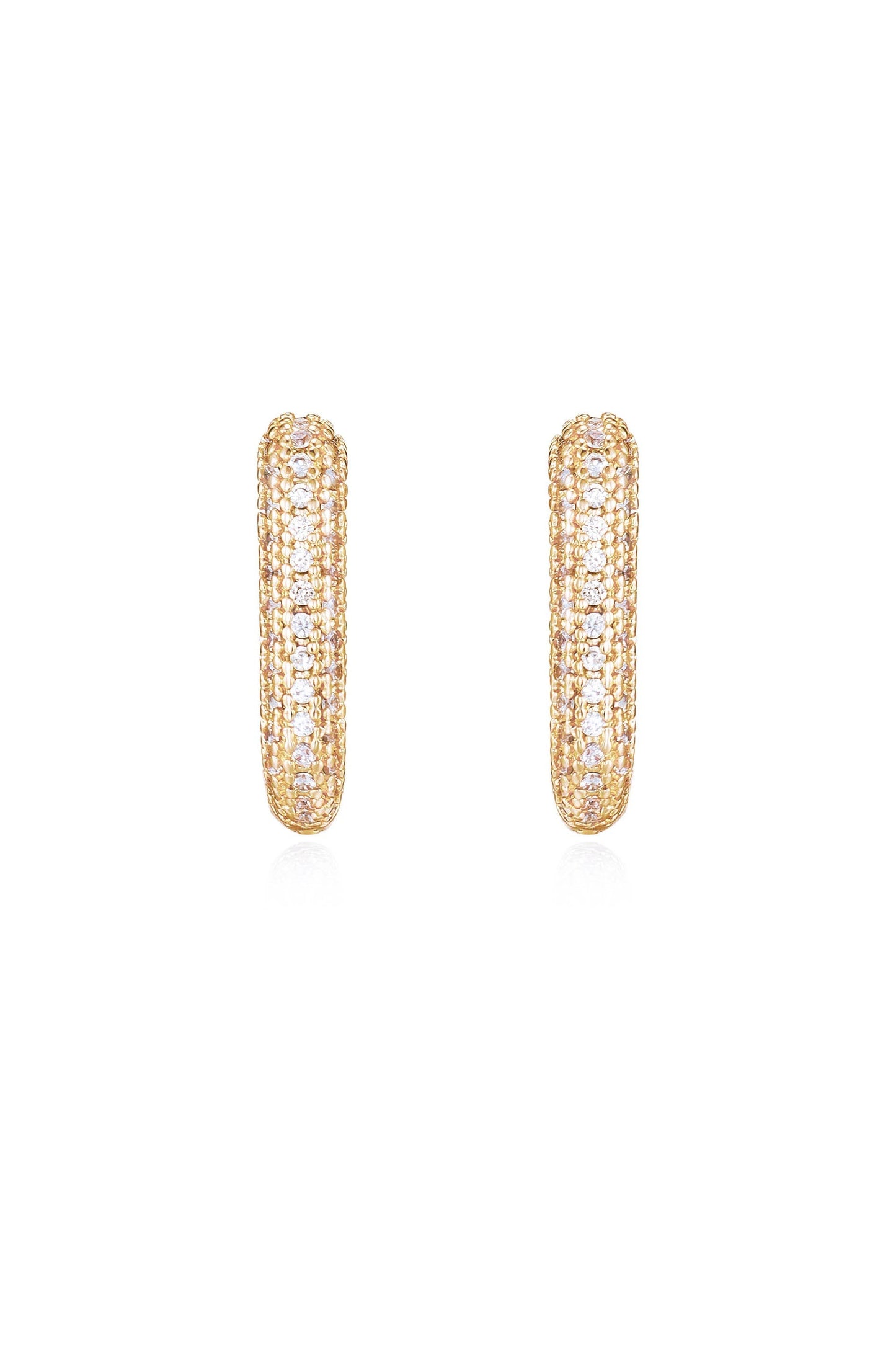 Petite Pave Huggie Earrings