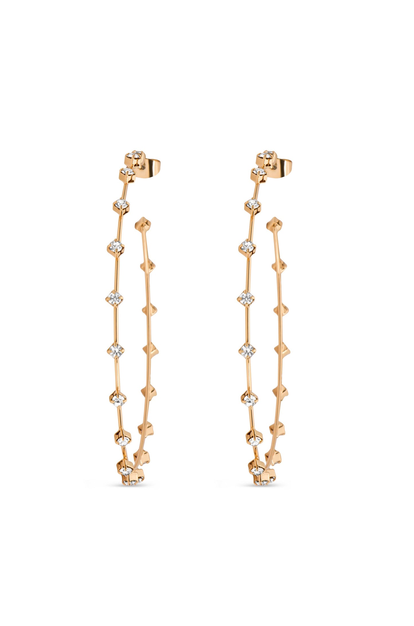 Einfache Spark Crystal Creolen