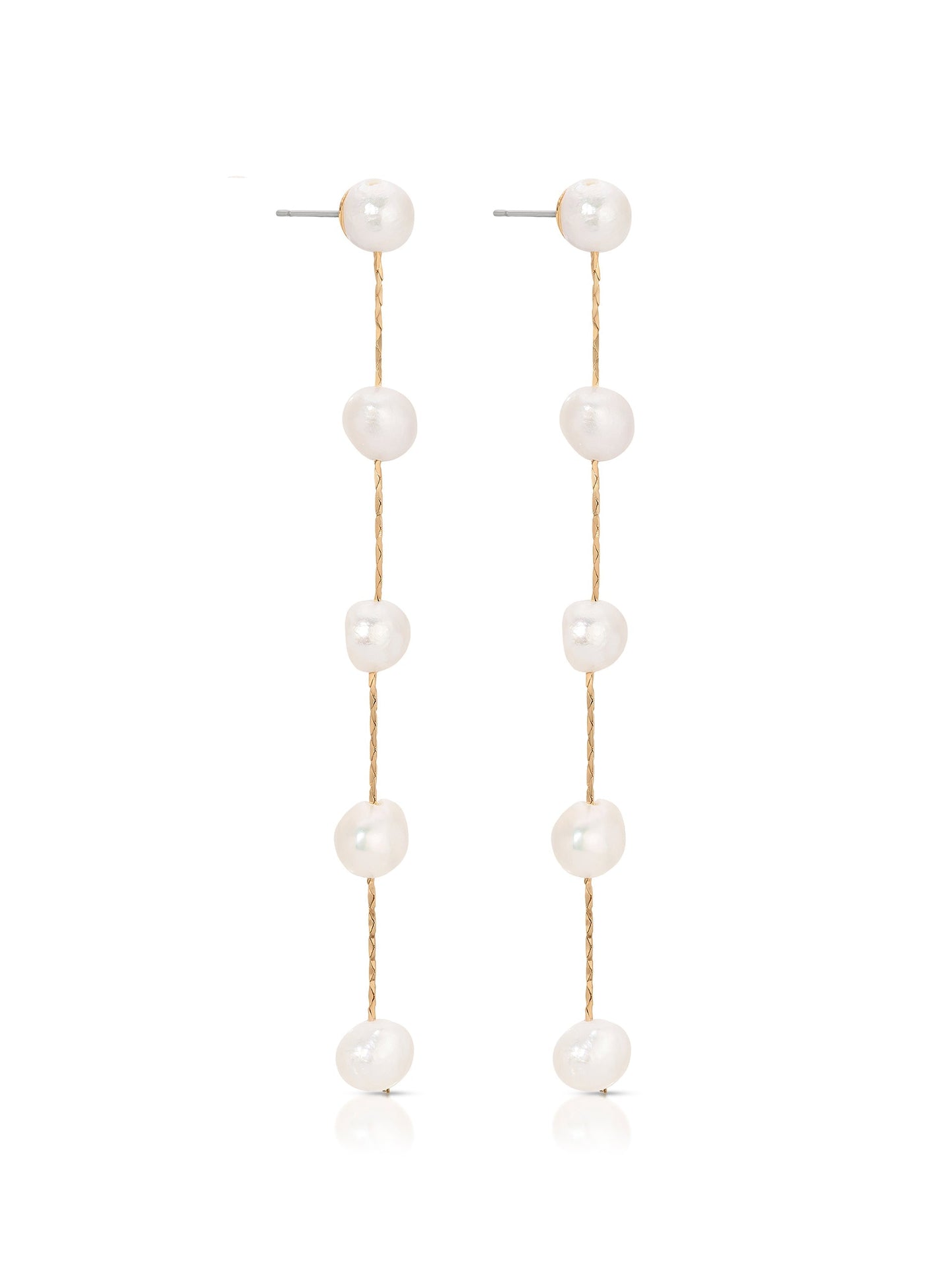 Dripping Pearl Delicate Drop Earrings