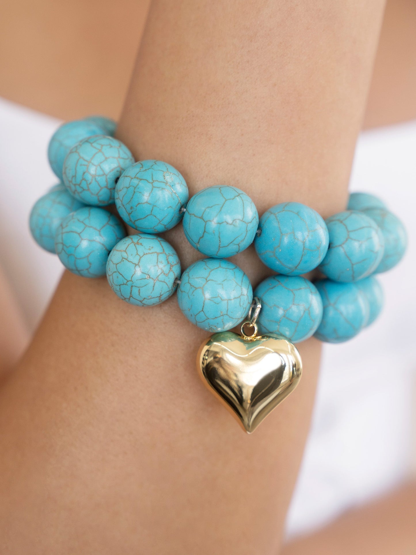 Ensemble de bracelets turquoise Chance et Amour
