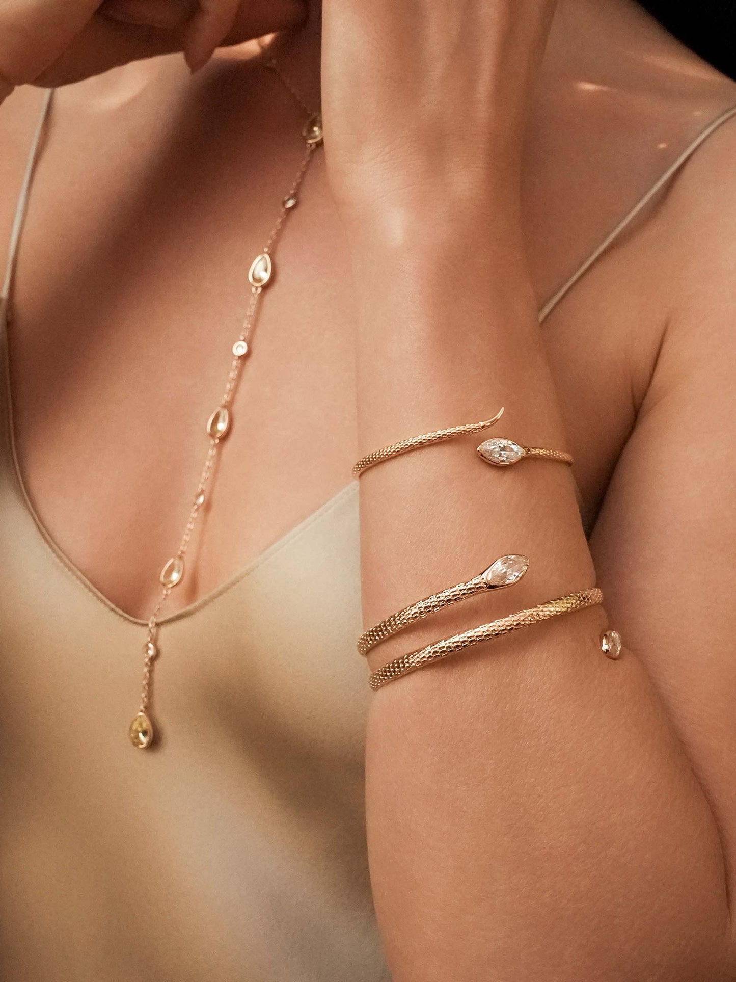 Marquise Coiled Bangle