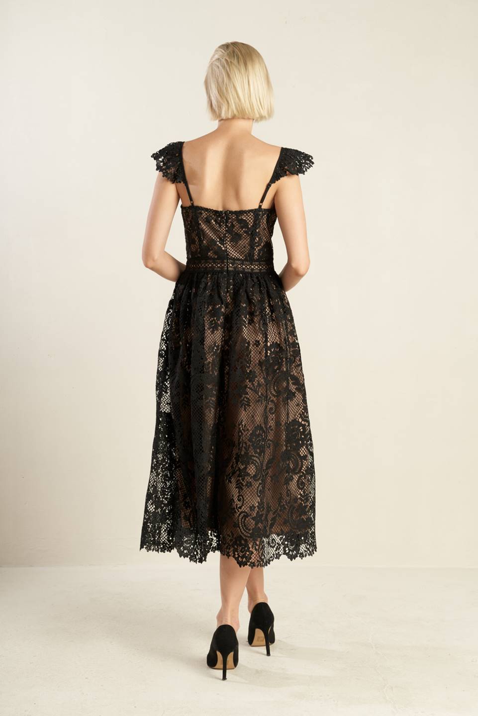 ROBE MIDI EN DENTELLE TISSÉE KNOW YOU BETTER