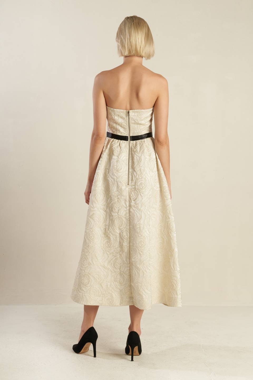 GET WHAT YOU NEED CHAMPAGNE MIDI DRESS