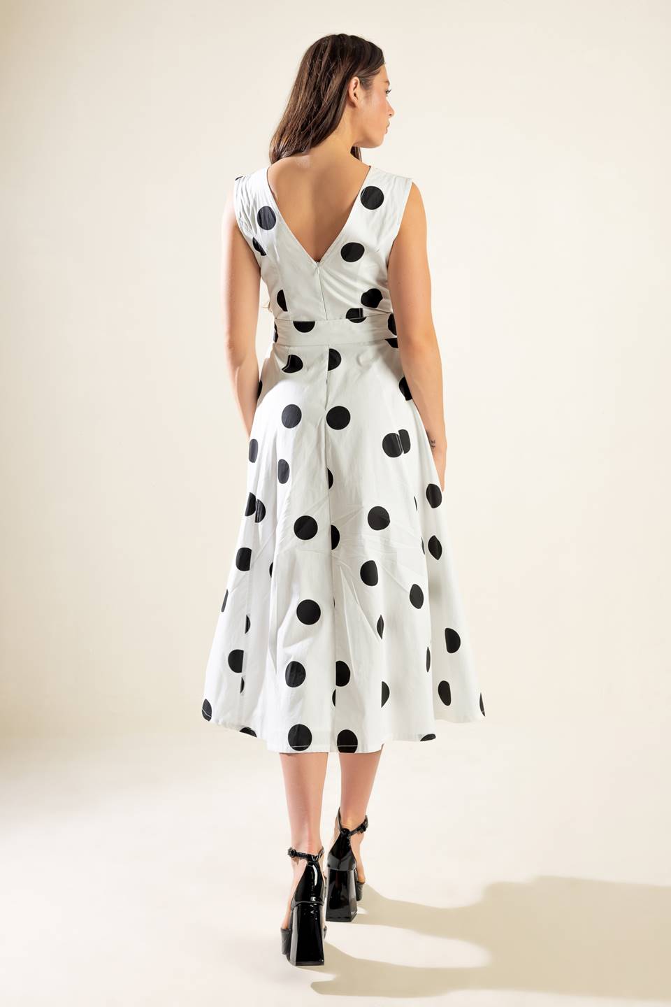 Size Large, ECHOING FJORD WOVEN MIDI DRESS - FINAL SALE