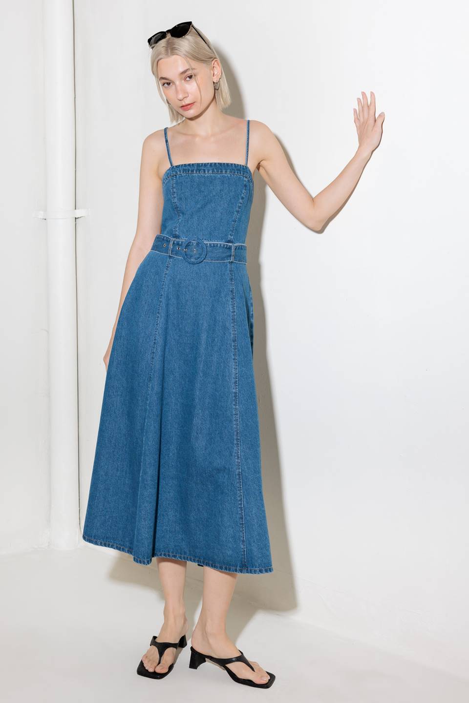 DAWSON WASHED DENIM MIDI DRESS